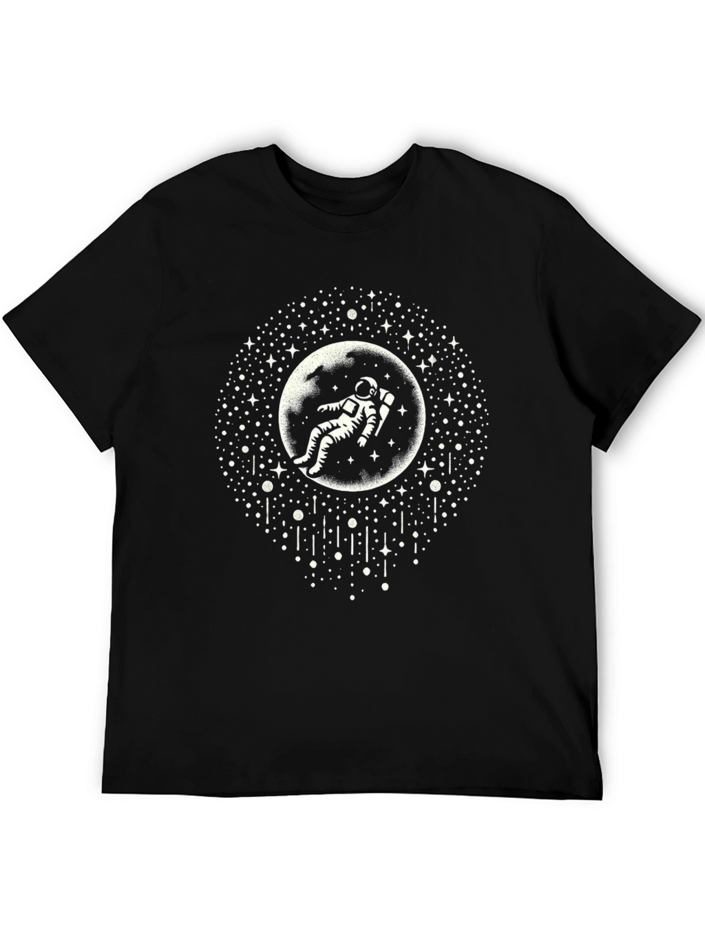 Astronaut Moonscape Black T-Shirt