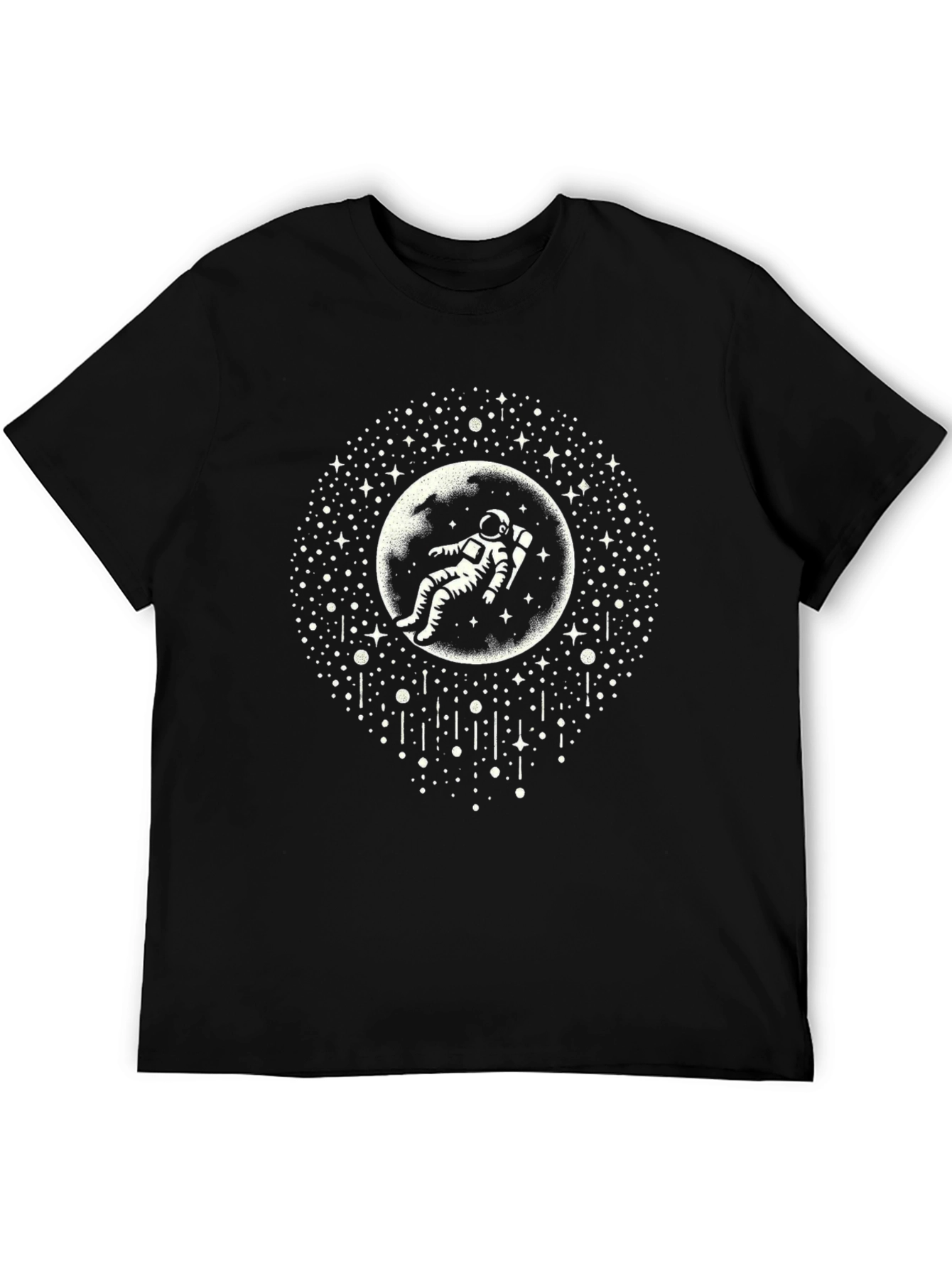 Astronaut Moonscape Black T-Shirt