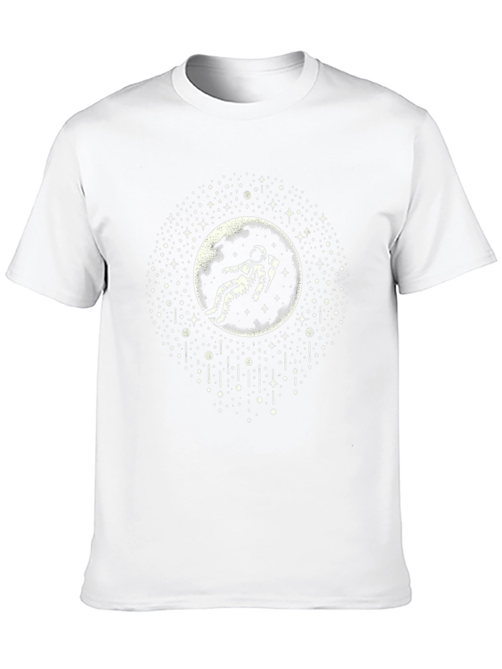 Astronaut Moonscape Black T-Shirt