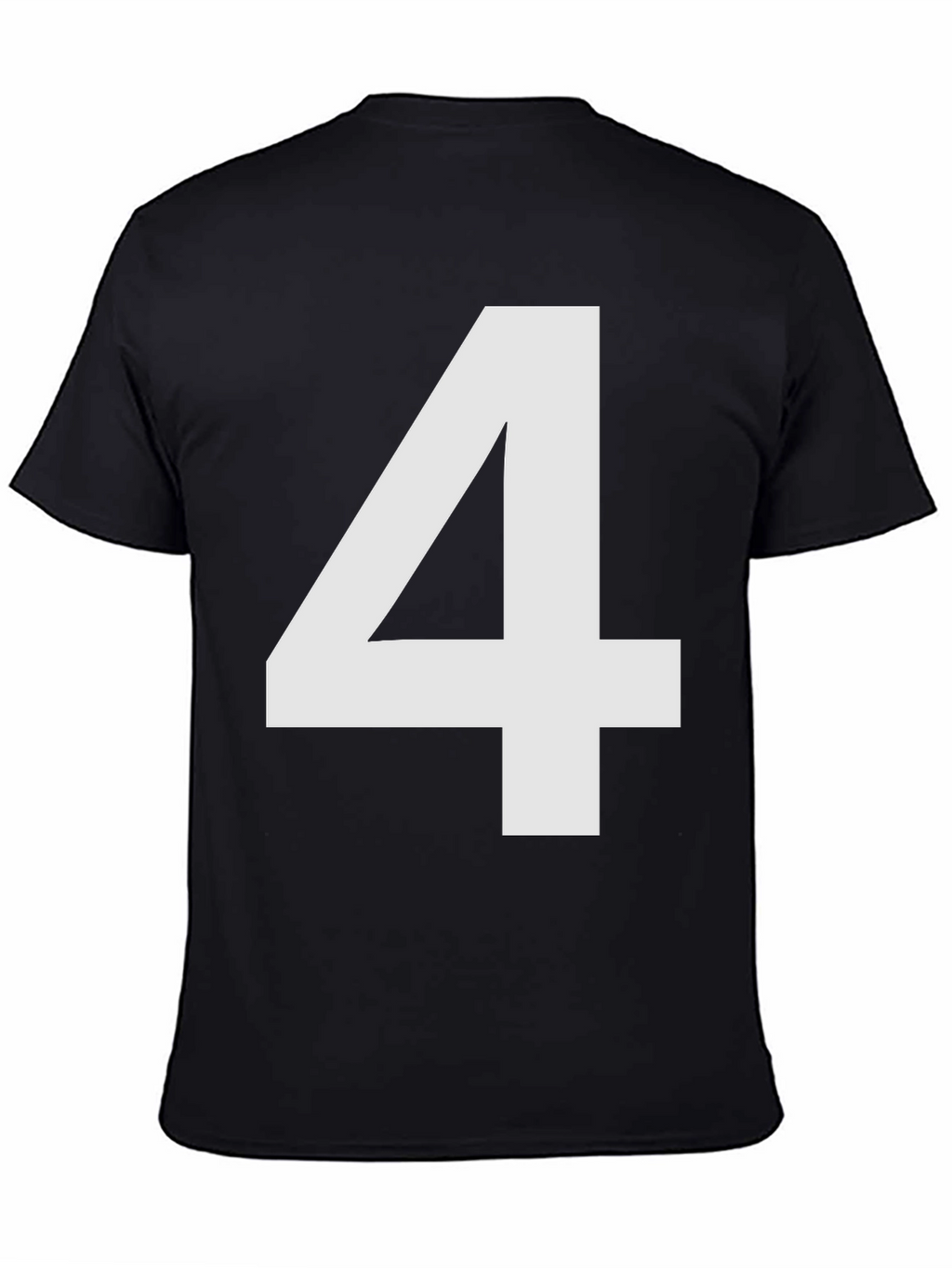 Bold Number 4 Black T-Shirt