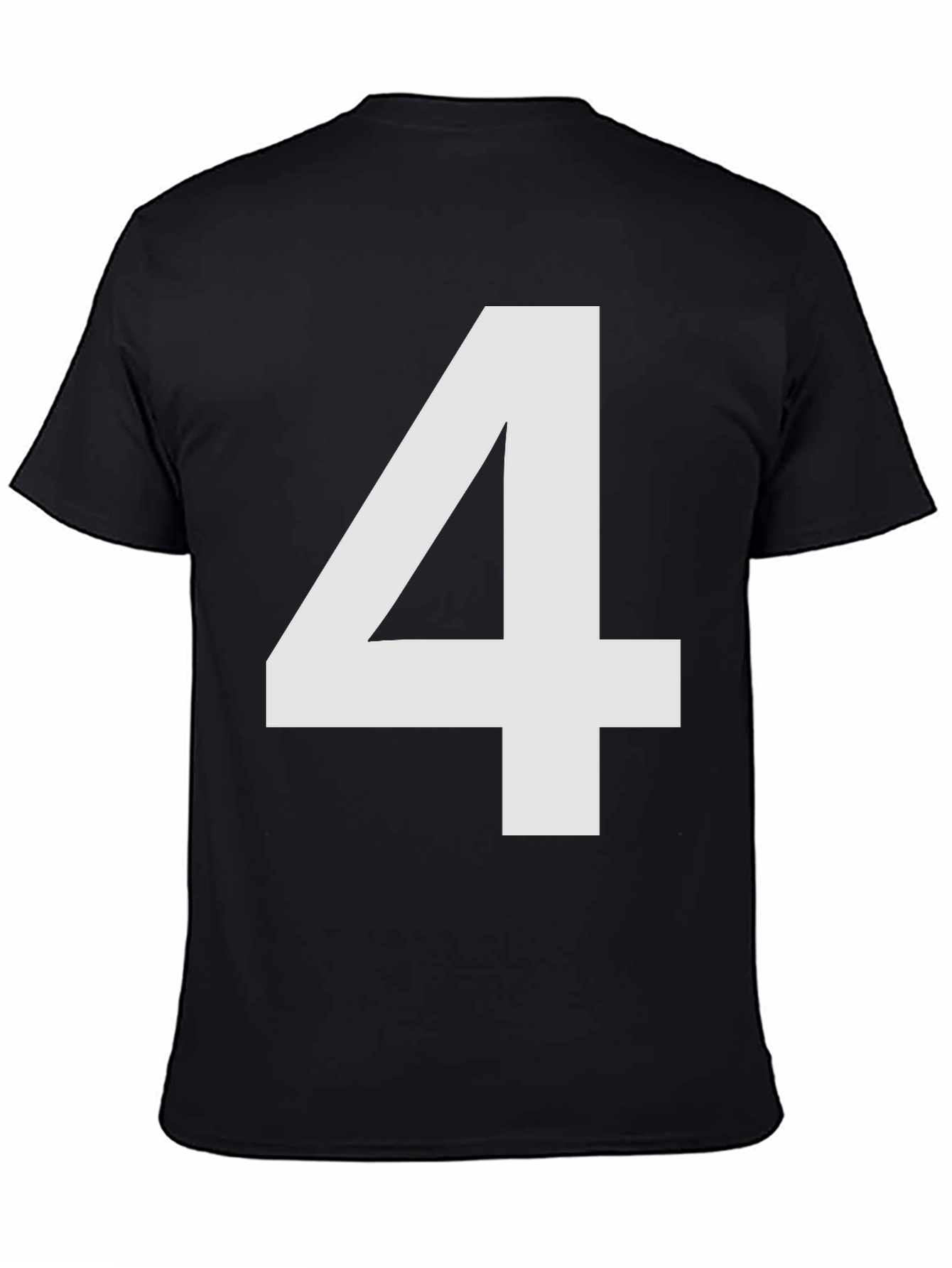 Bold Number 4 Black T-Shirt