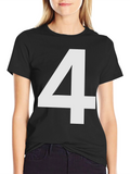 Bold Number 4 Black T-Shirt