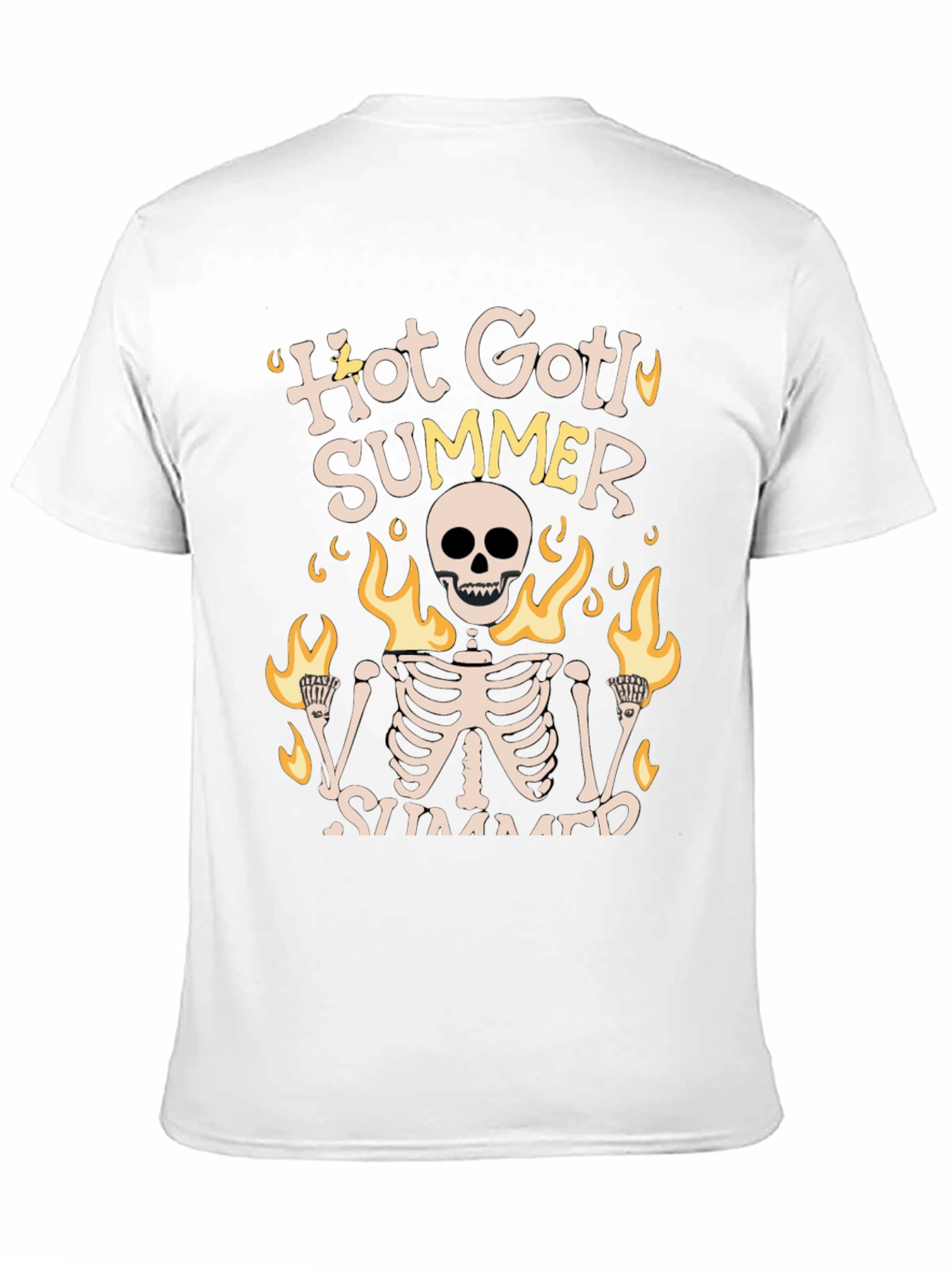 Hot Goth Summer Skeleton Graphic Tee