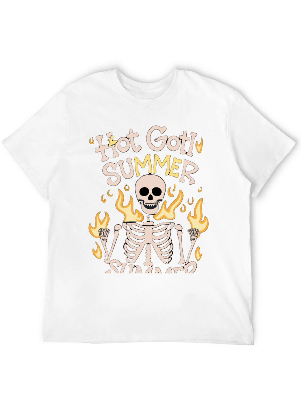 Hot Goth Summer Skeleton Graphic Tee