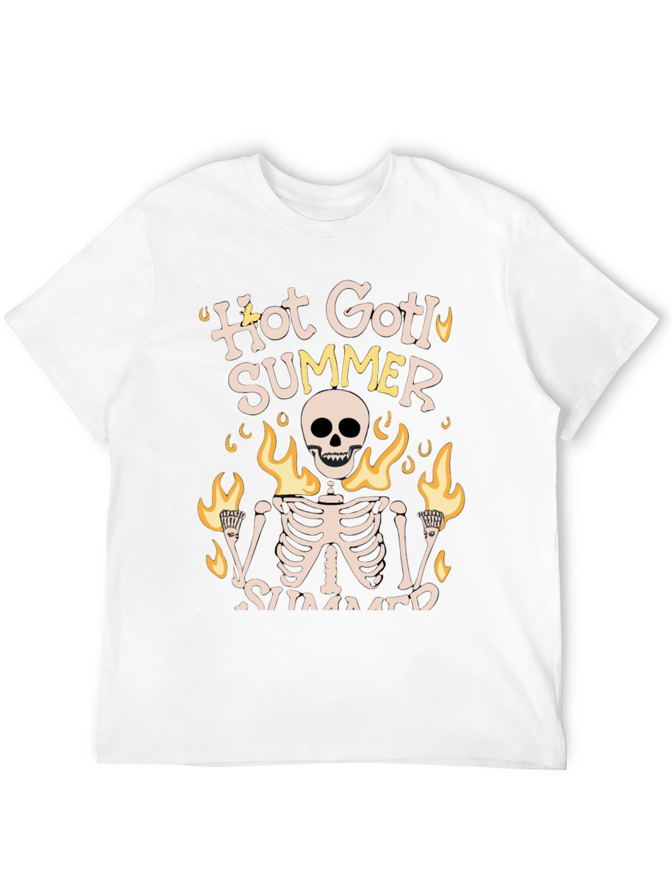 Hot Goth Summer Skeleton Graphic Tee