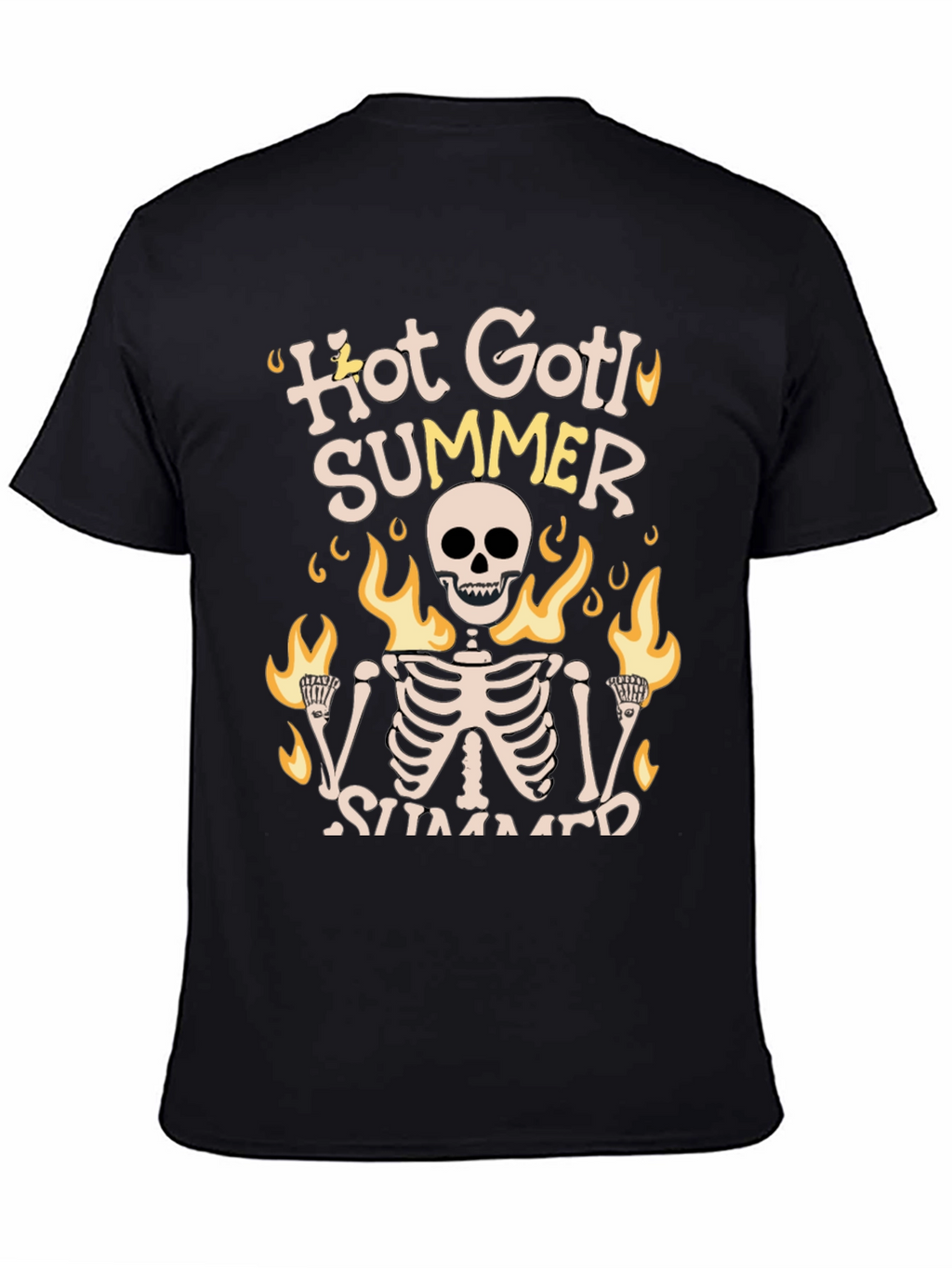 Hot Goth Summer Skeleton Graphic Tee