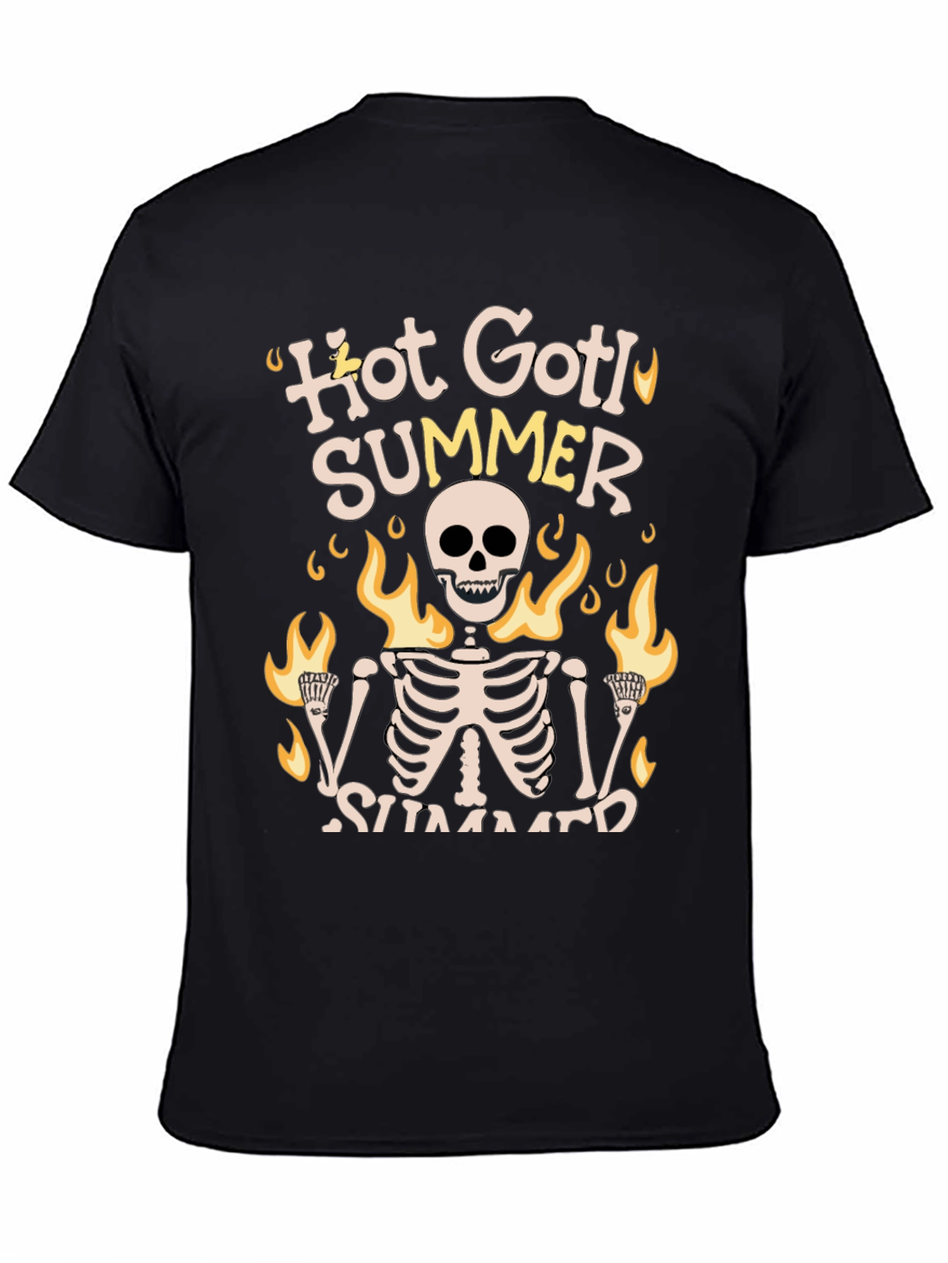 Hot Goth Summer Skeleton Graphic Tee