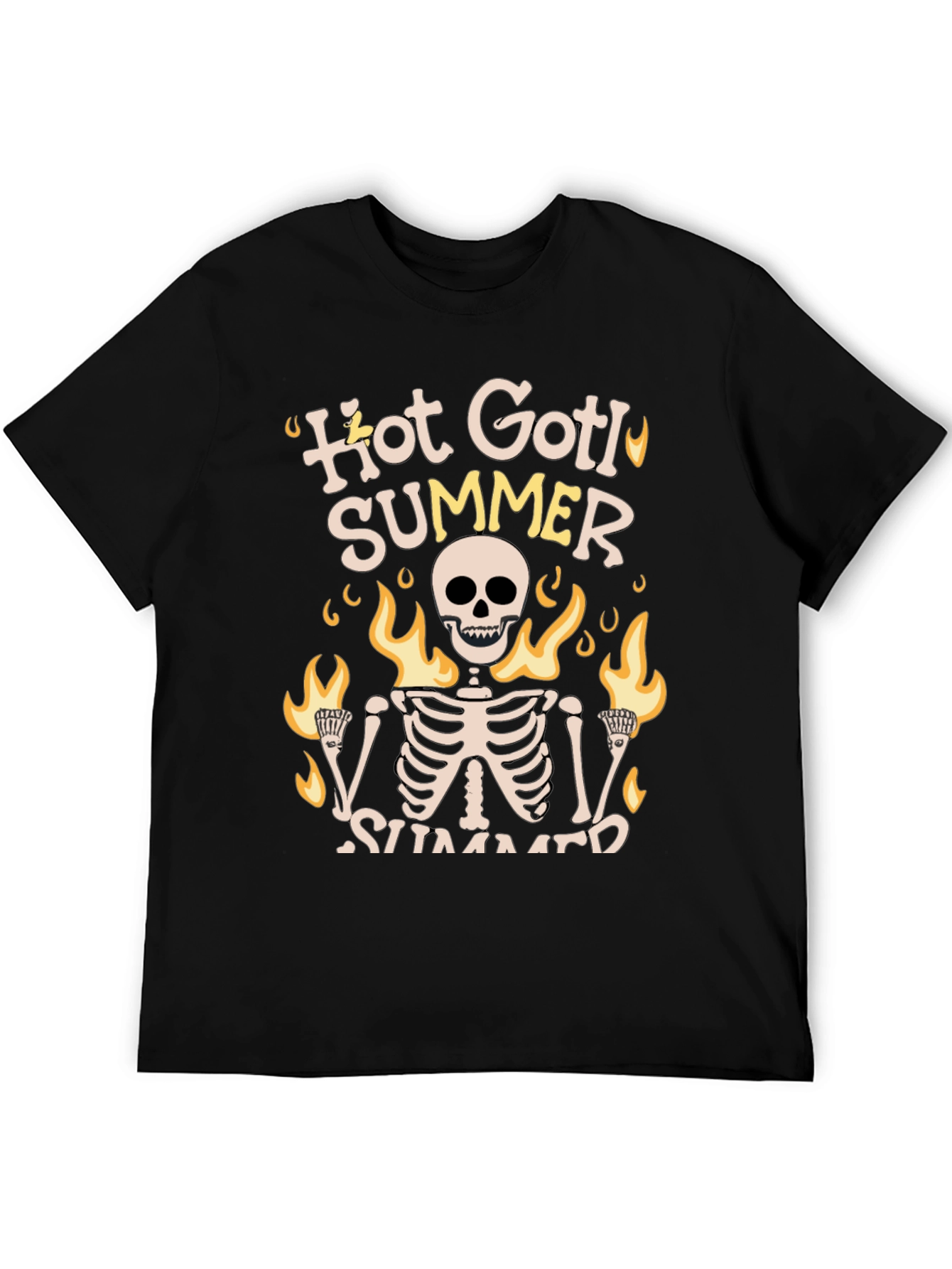 Hot Goth Summer Skeleton Graphic Tee