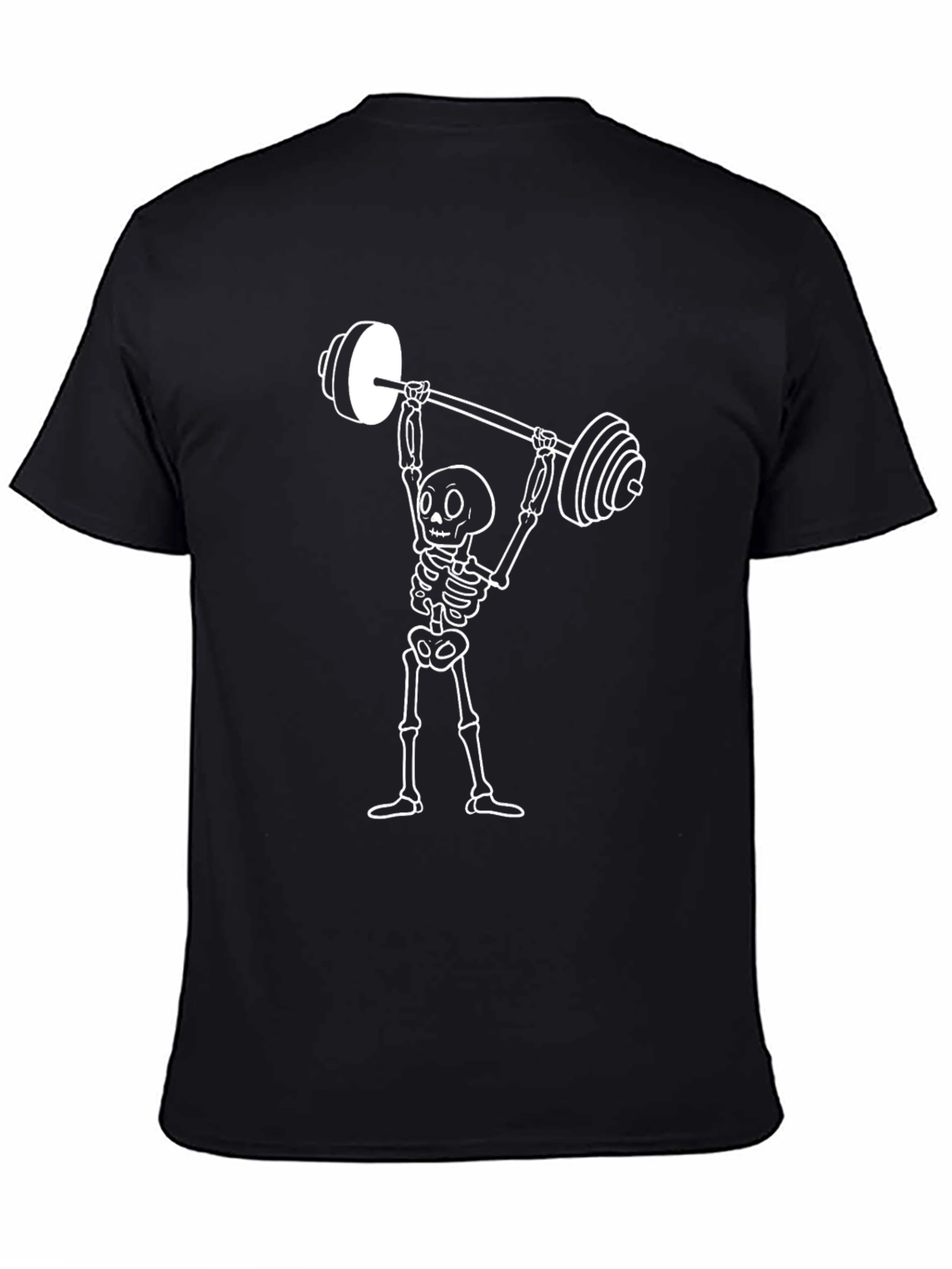 Skeleton Weightlifting Graphic T-Shirt