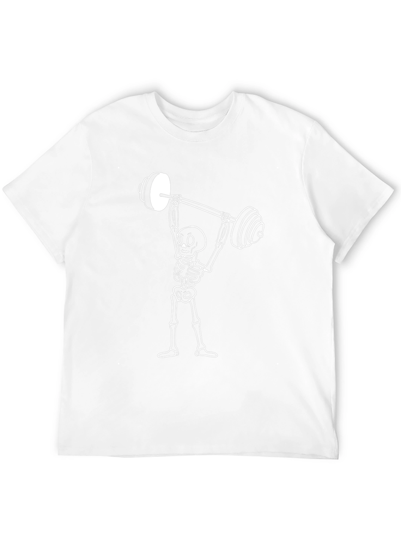 Skeleton Weightlifting Graphic T-Shirt