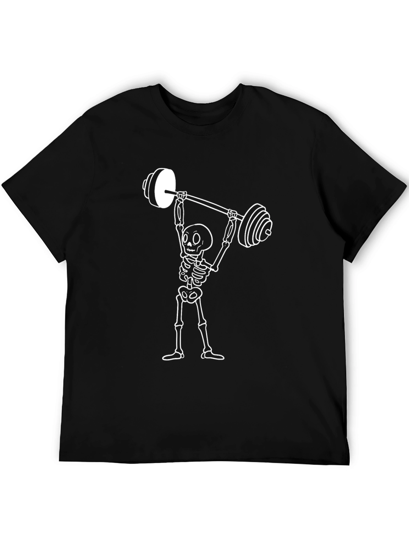 Skeleton Weightlifting Graphic T-Shirt