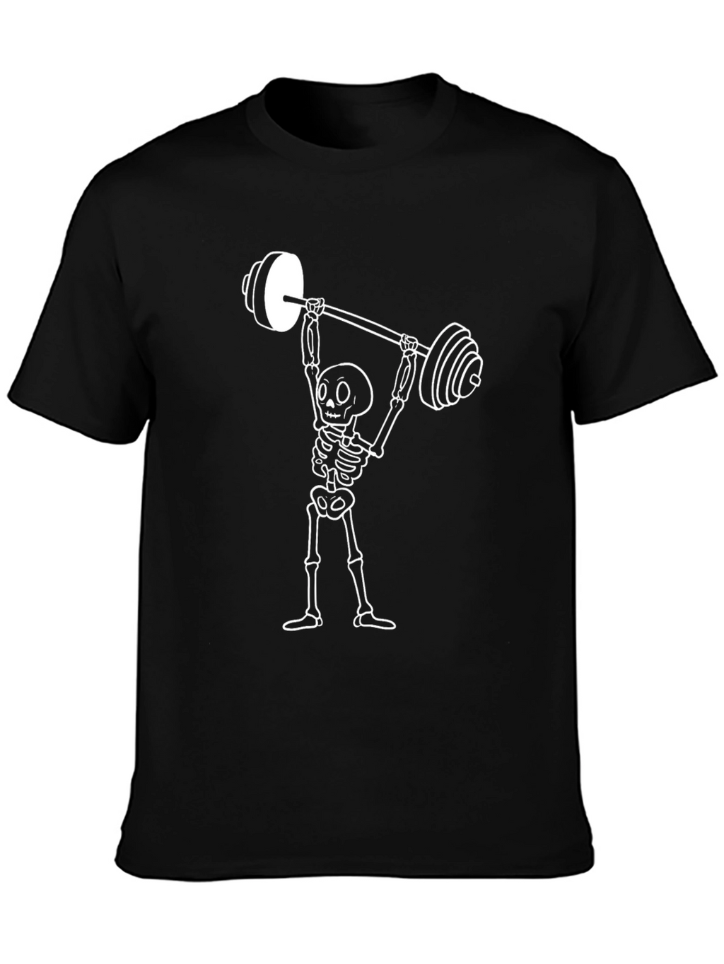 Skeleton Weightlifting Graphic T-Shirt