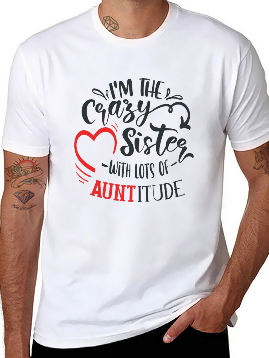 Crazy Sister Auntitude Black Tee