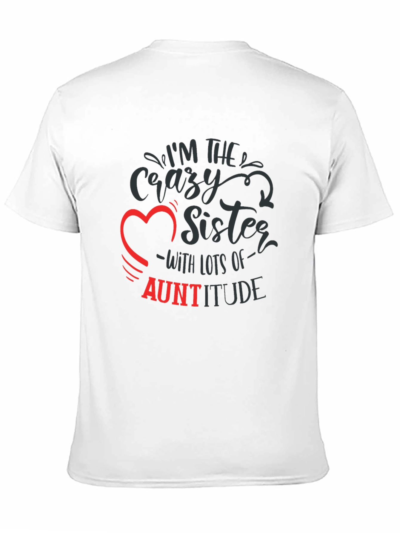 Crazy Sister Auntitude Black Tee