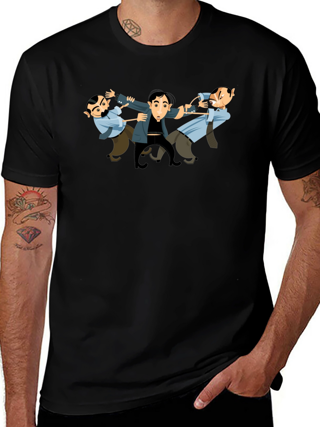 The Three Stooges T-Shirt - Black Cotton Tee