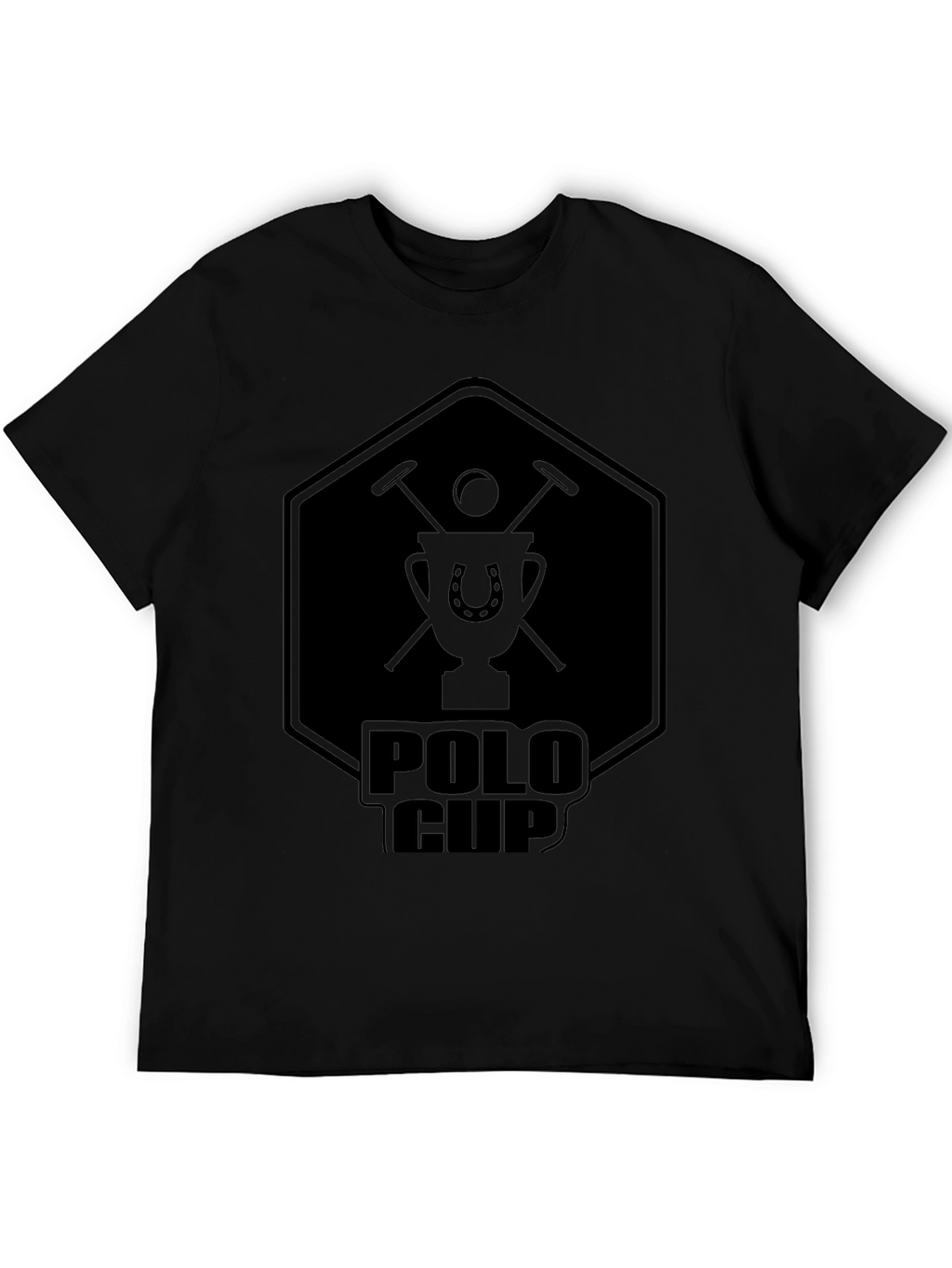 Polo Cup Graphic Tee - Classic Black Cotton T-Shirt