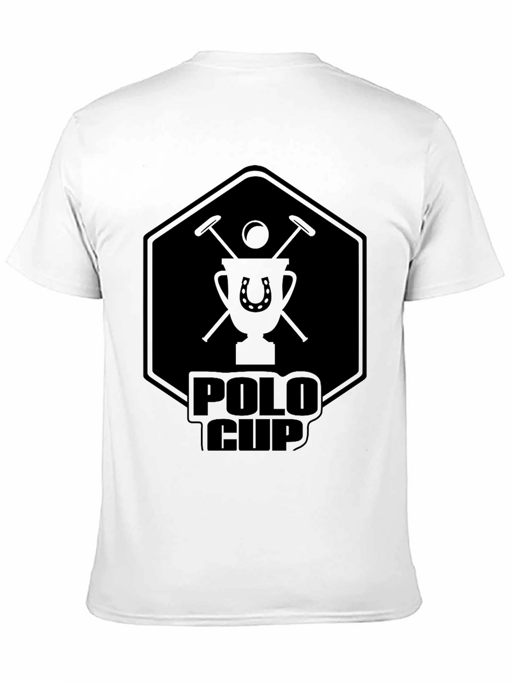 Polo Cup Graphic Tee - Classic Black Cotton T-Shirt