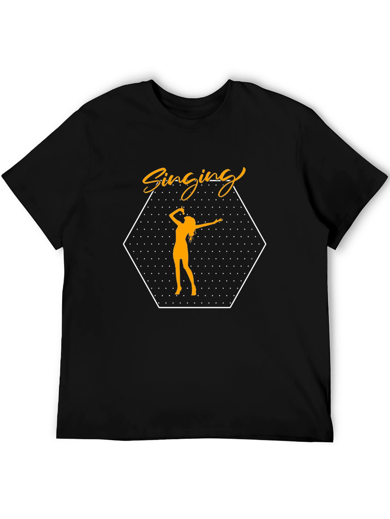 Singing Silhouette Graphic Tee - Black