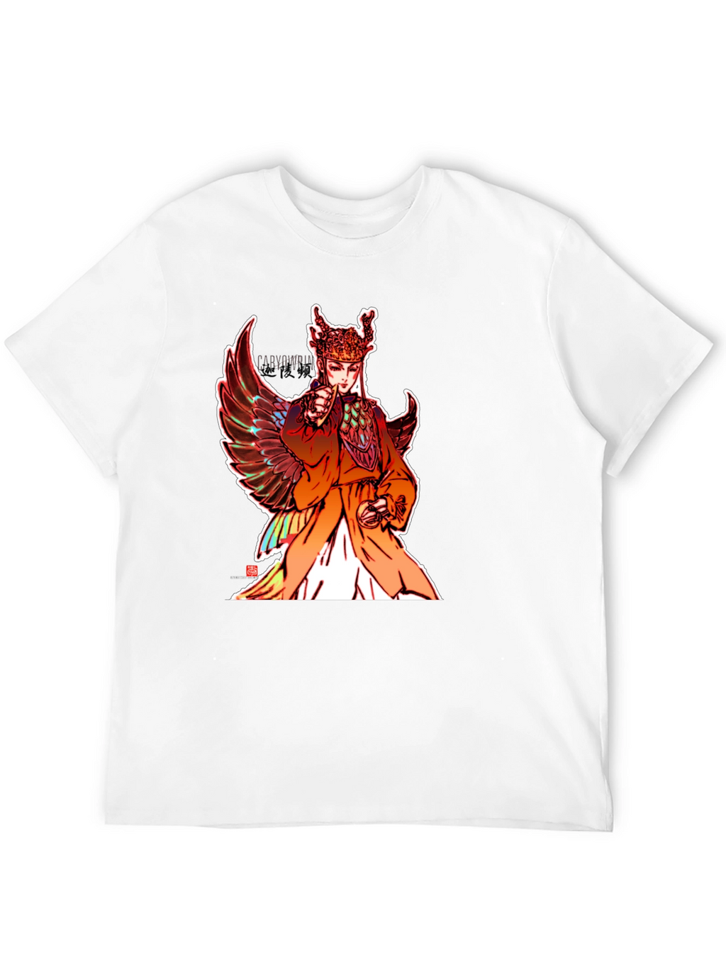 Winged Figure Graphic Tee - Black Unisex