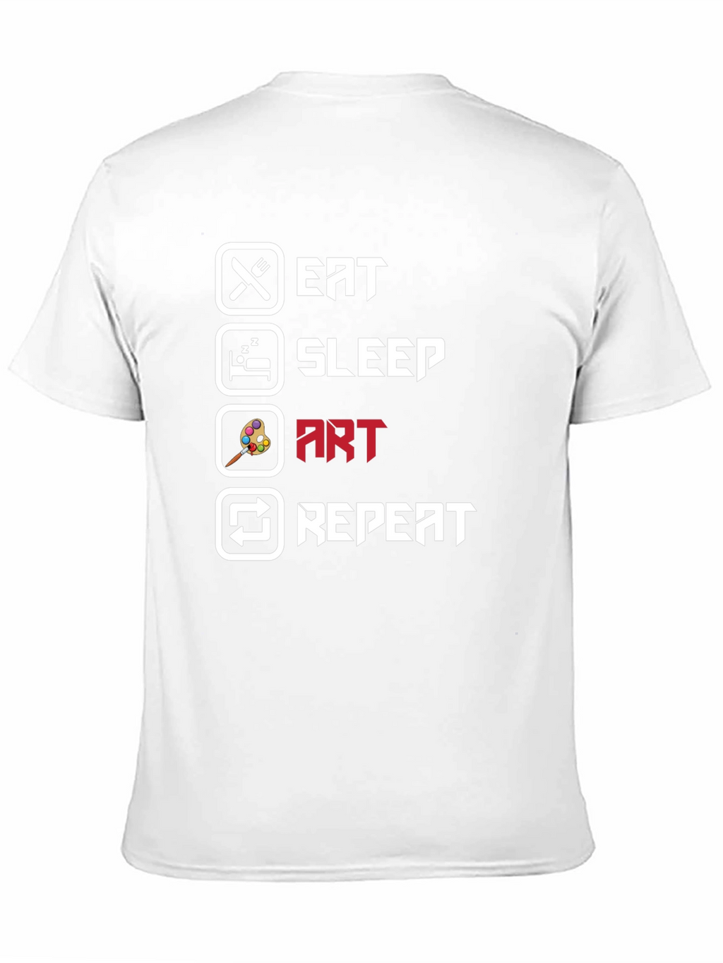 Eat Sleep Art Repeat Black T-Shirt