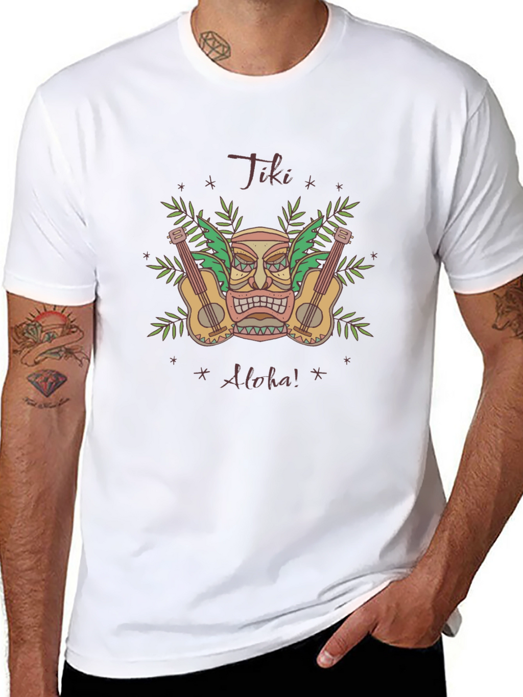 Tiki Aloha Graphic T-Shirt - Island Vibes