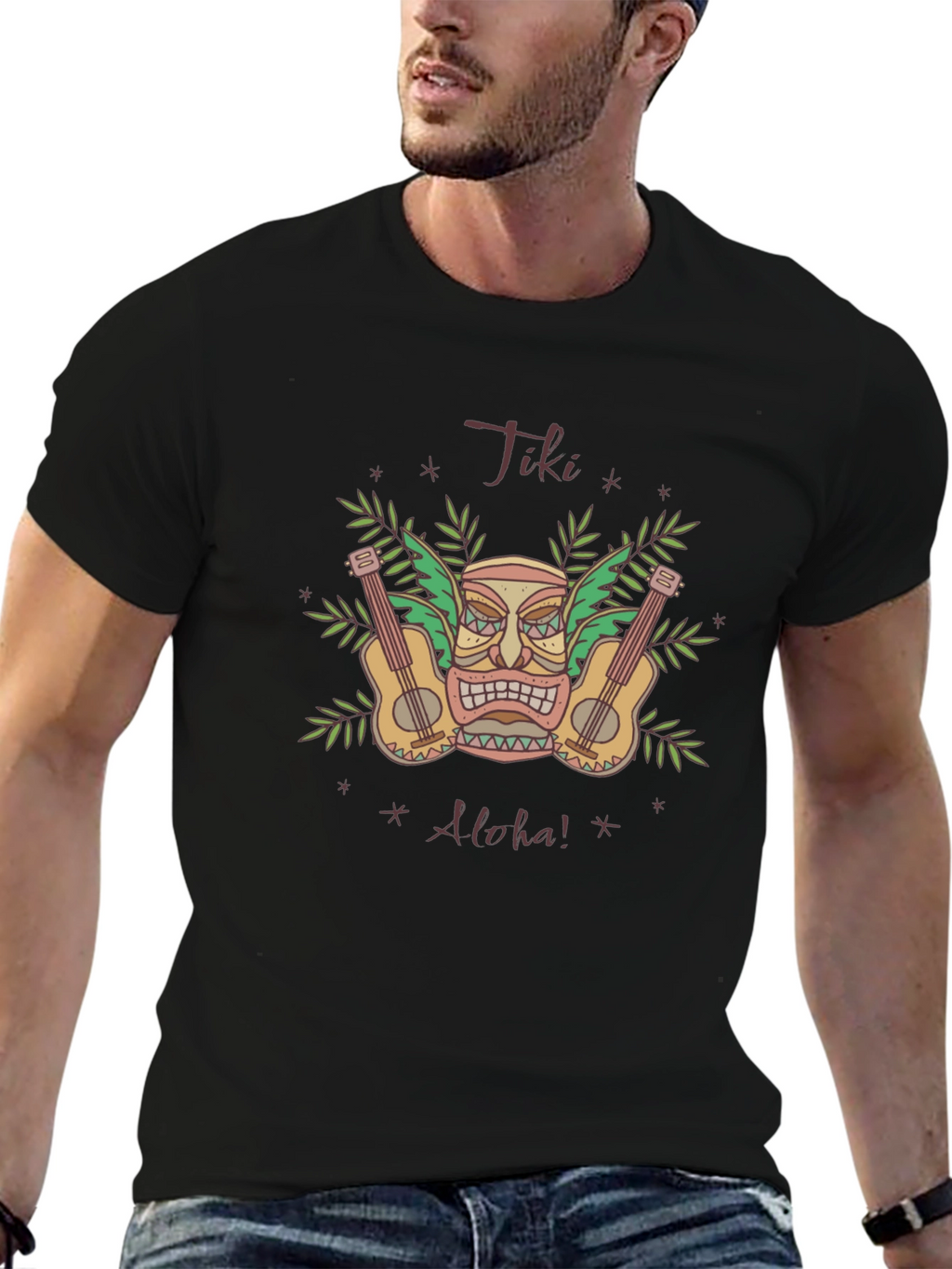 Tiki Aloha Graphic T-Shirt - Island Vibes