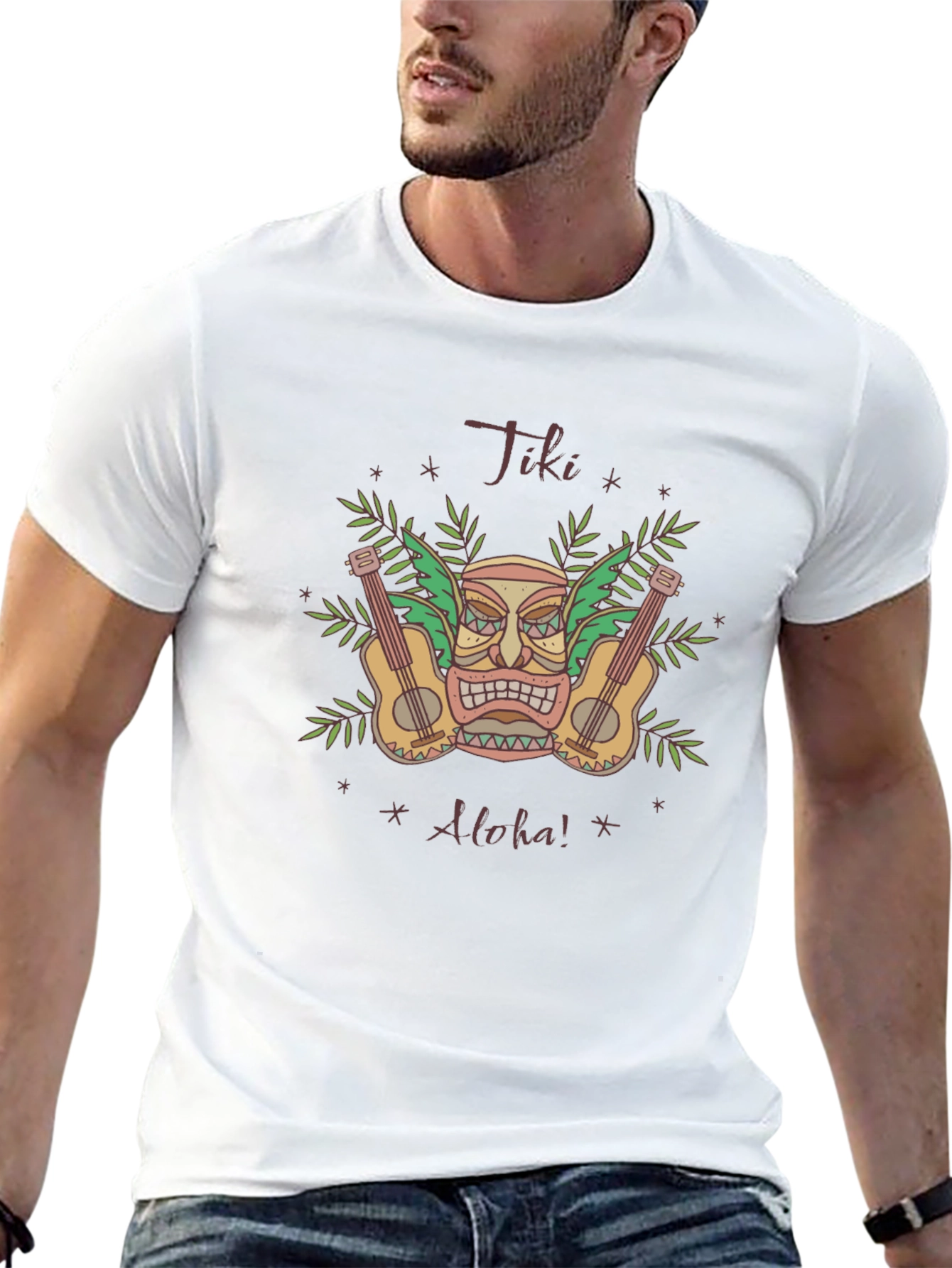Tiki Aloha Graphic T-Shirt - Island Vibes