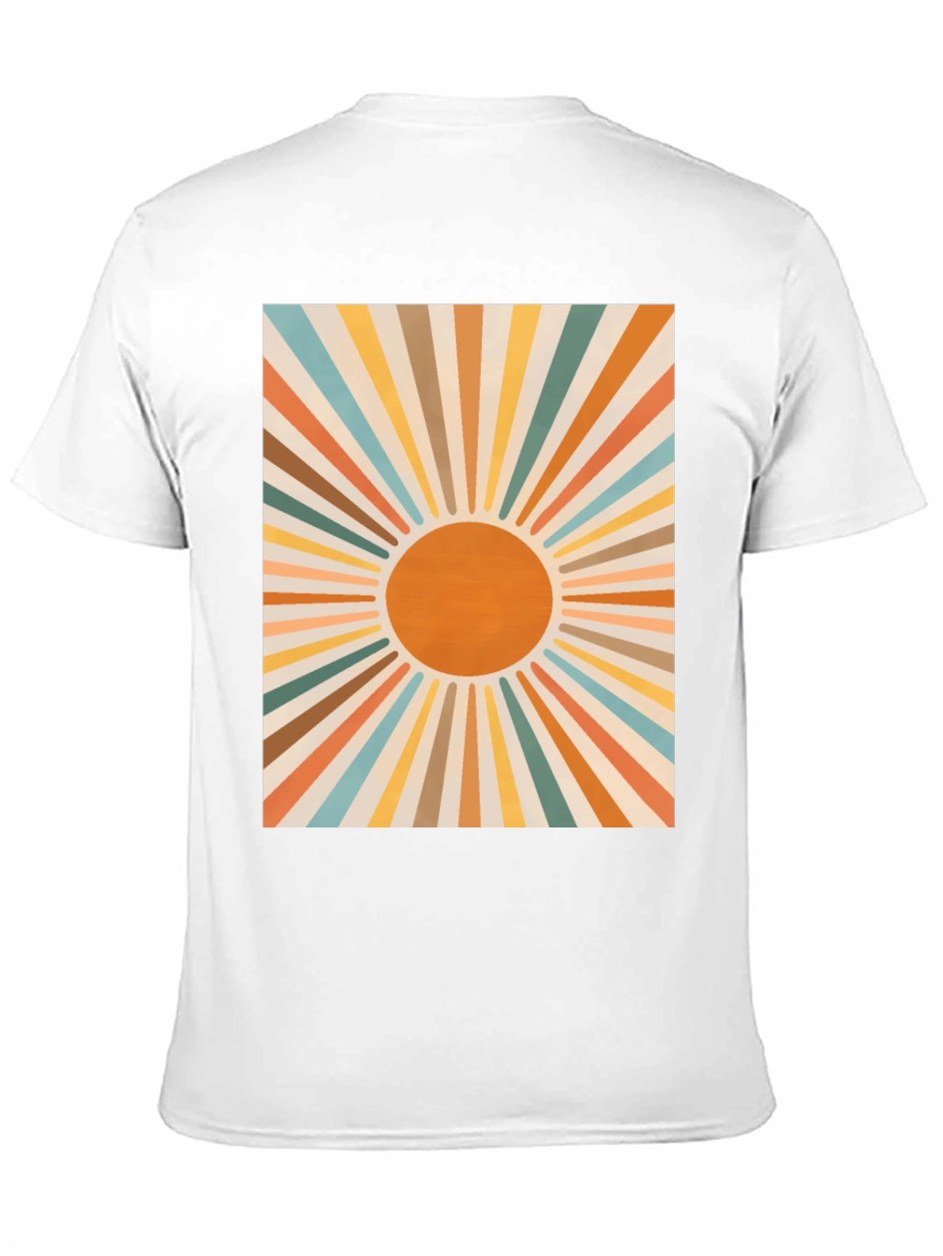 Retro Sunburst Graphic Tee - Black