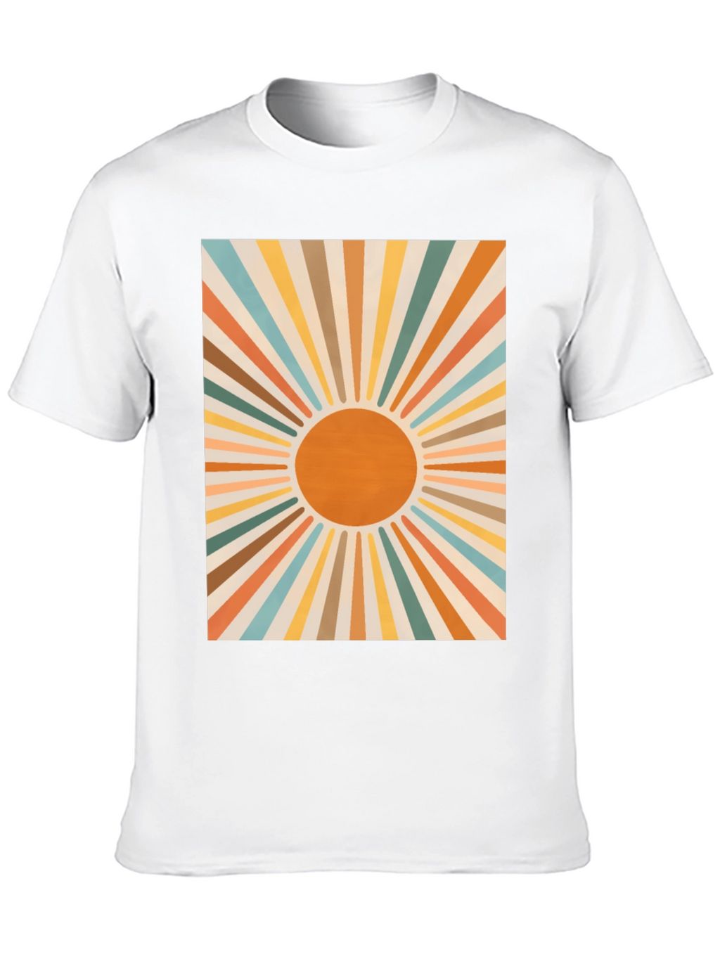 Retro Sunburst Graphic Tee - Black