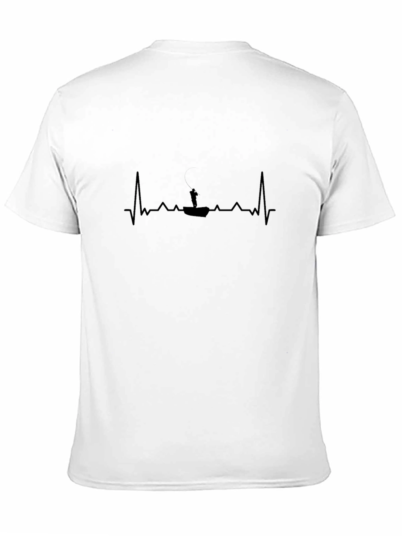 Fishing Heartbeat Graphic Tee - Bass Angler T-Shirt