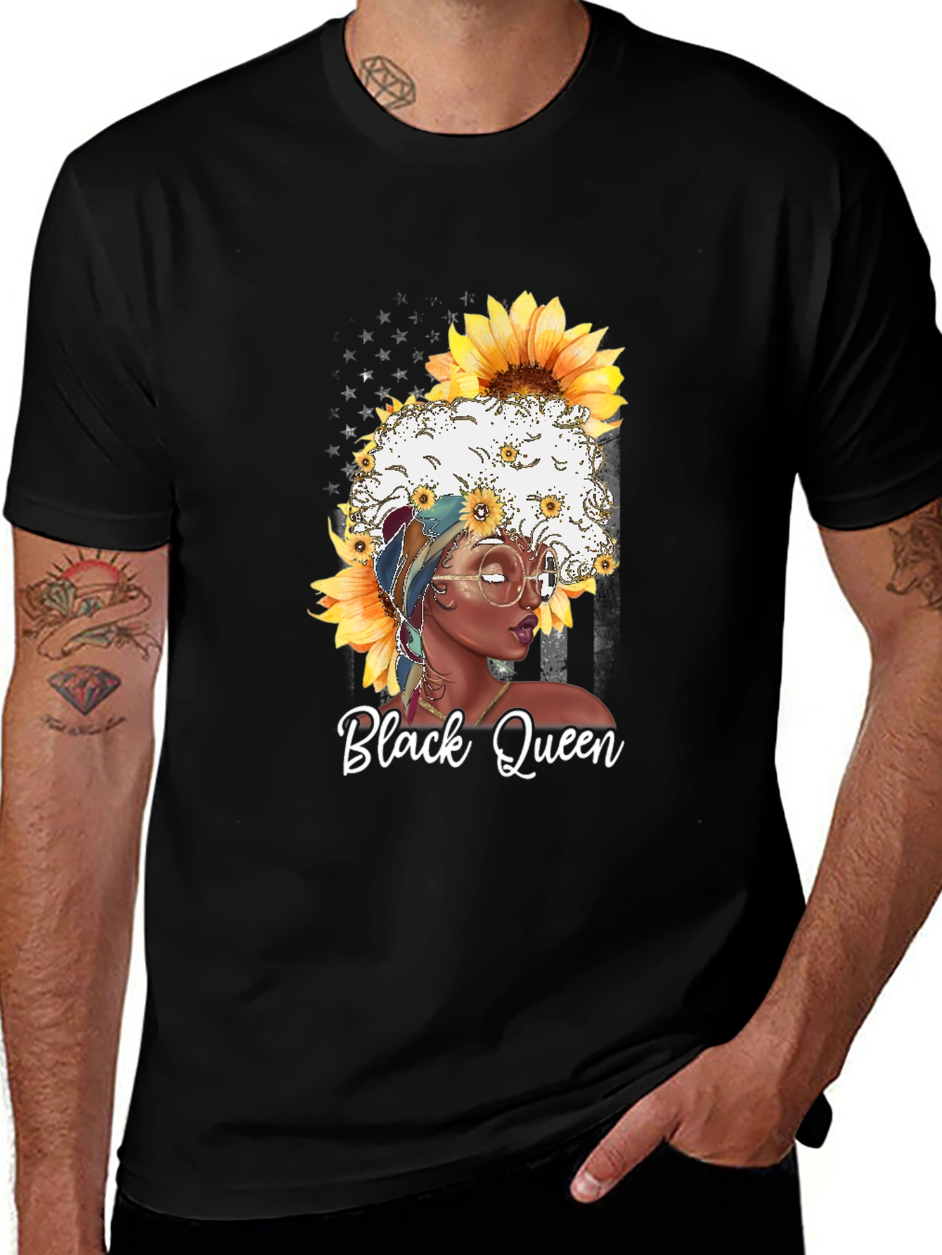 Black Queen Sunflower T-Shirt