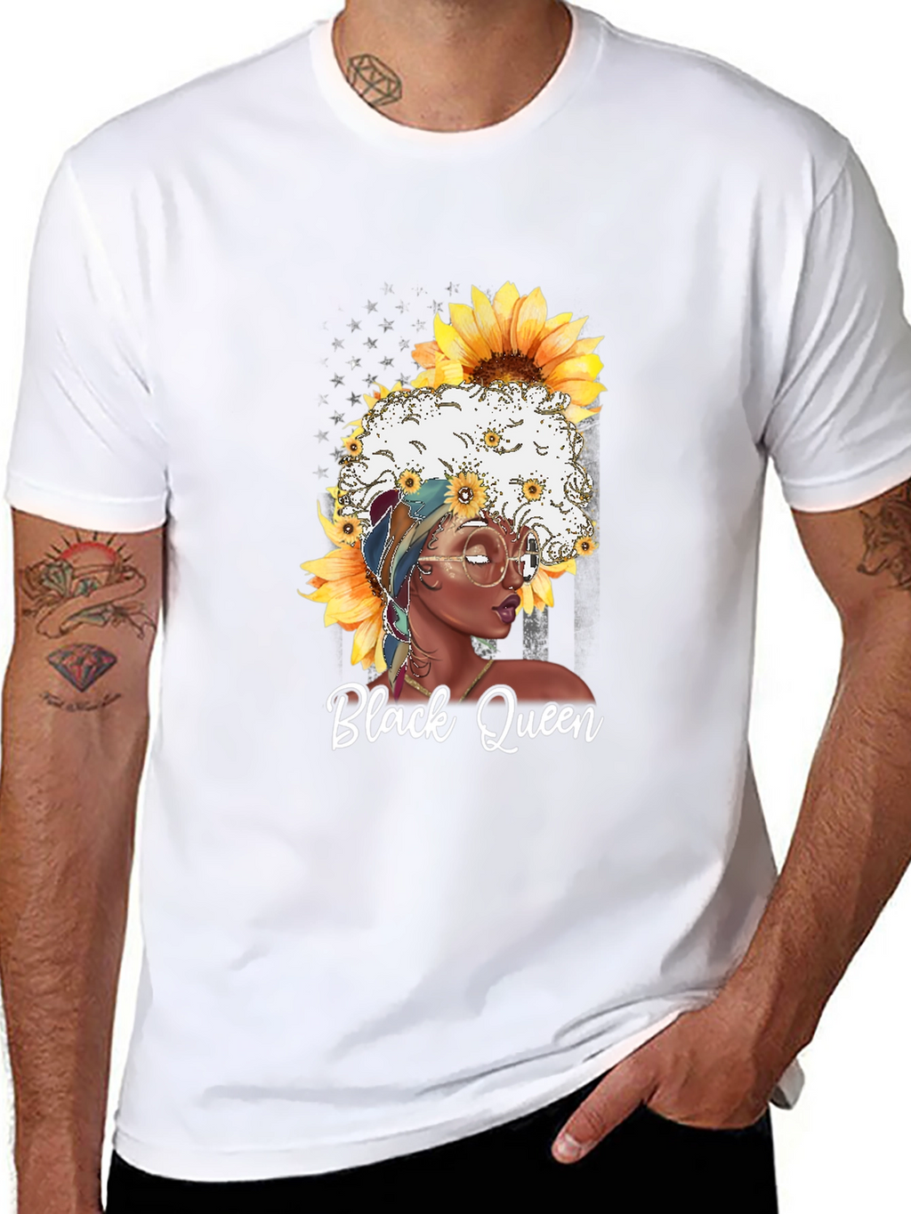 Black Queen Sunflower T-Shirt