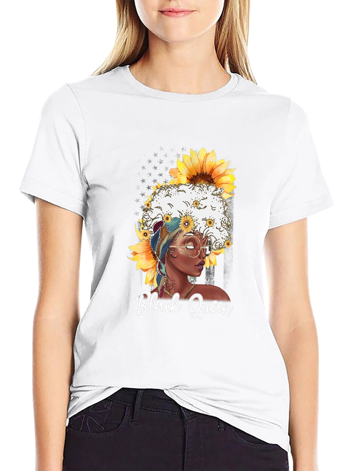 Black Queen Sunflower T-Shirt