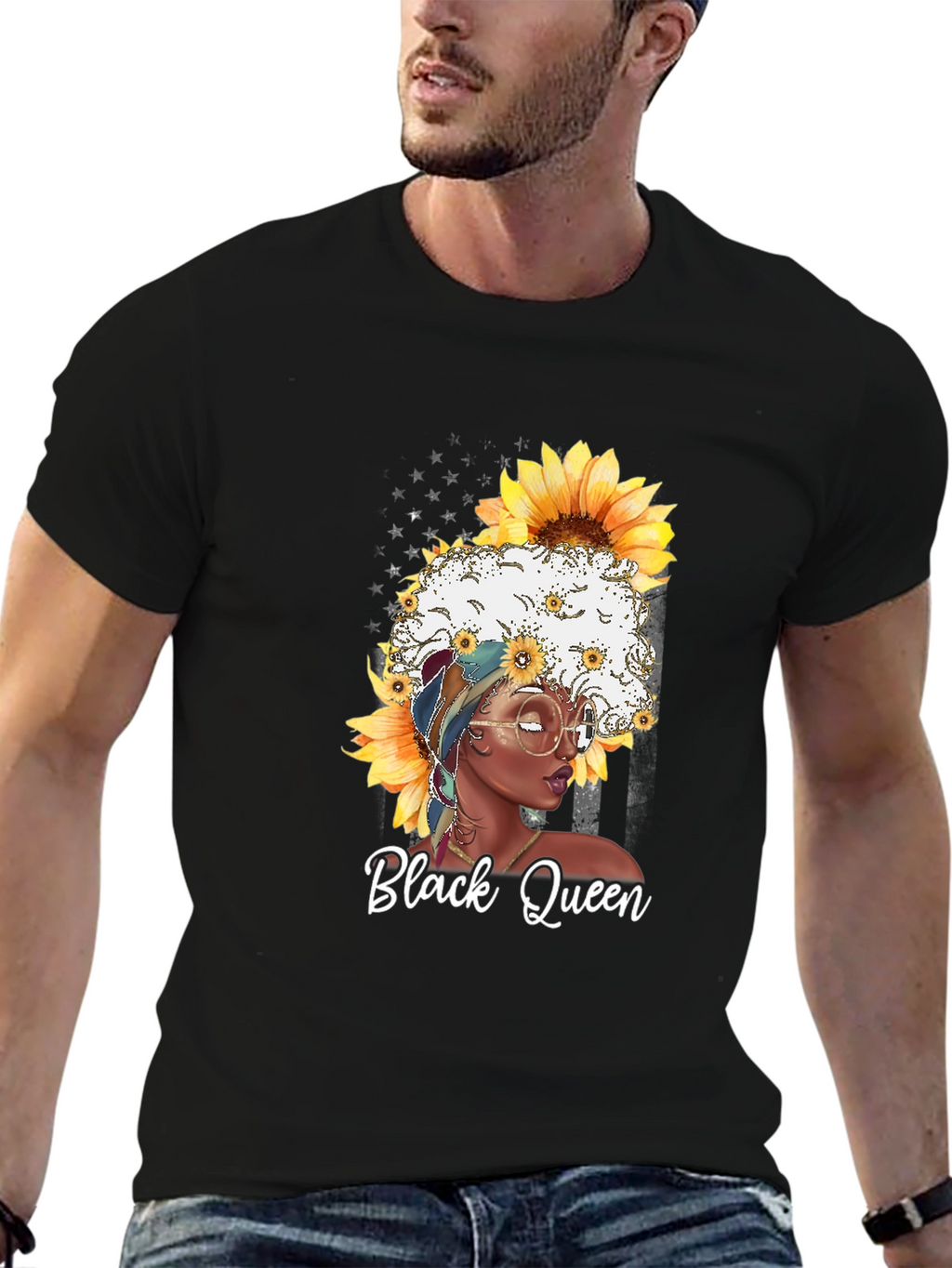 Black Queen Sunflower T-Shirt
