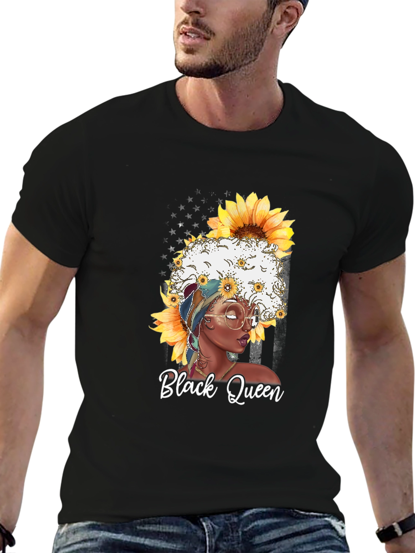 Black Queen Sunflower T-Shirt