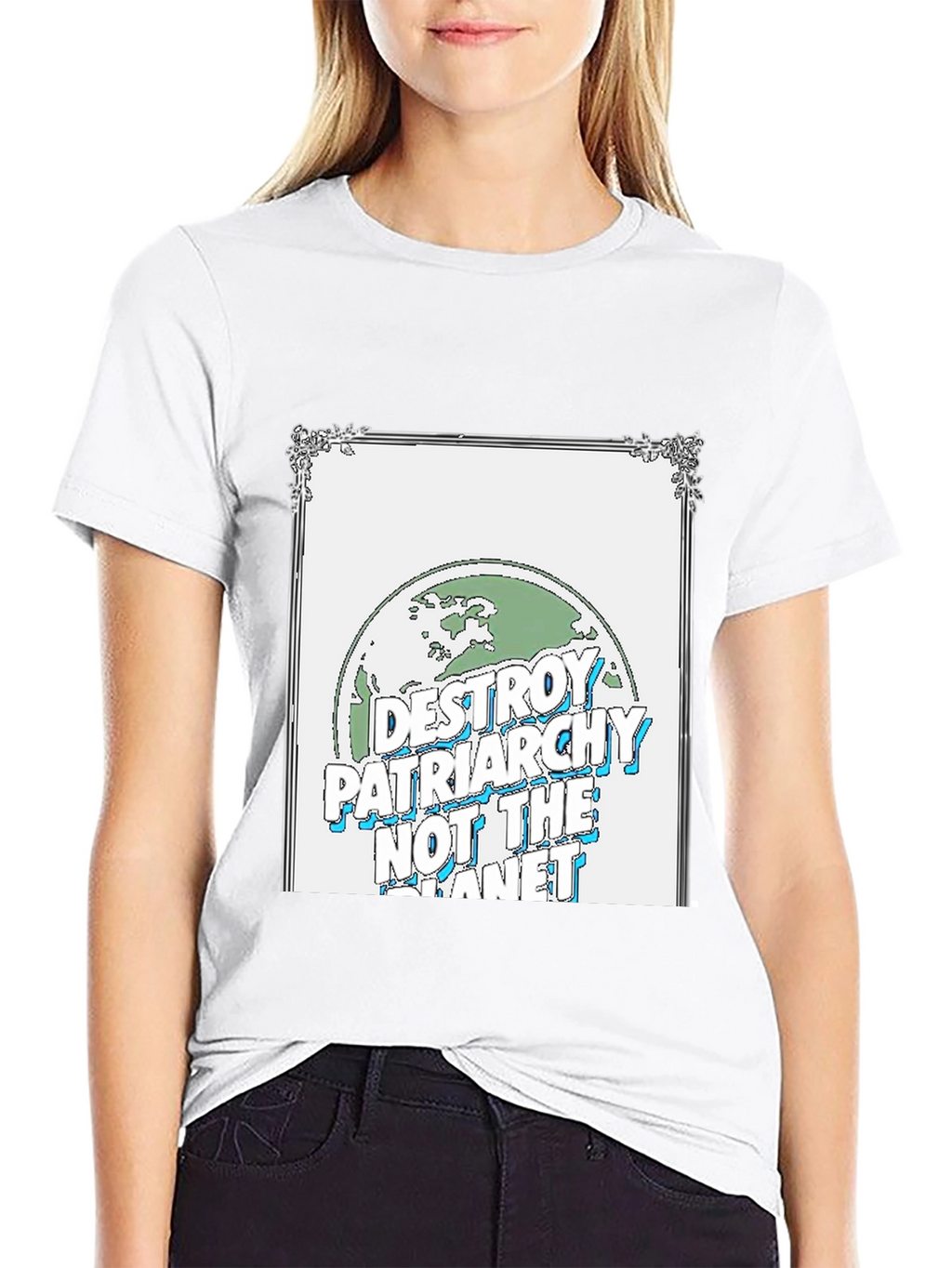 Destroy Patriarchy Earth Graphic T-Shirt