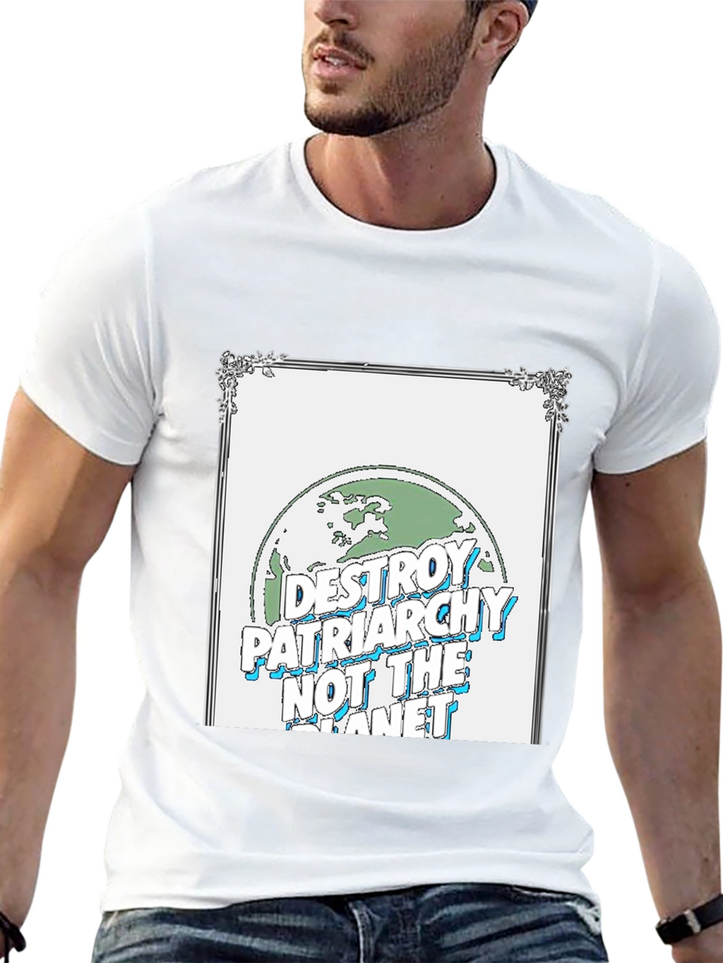 Destroy Patriarchy Earth Graphic T-Shirt