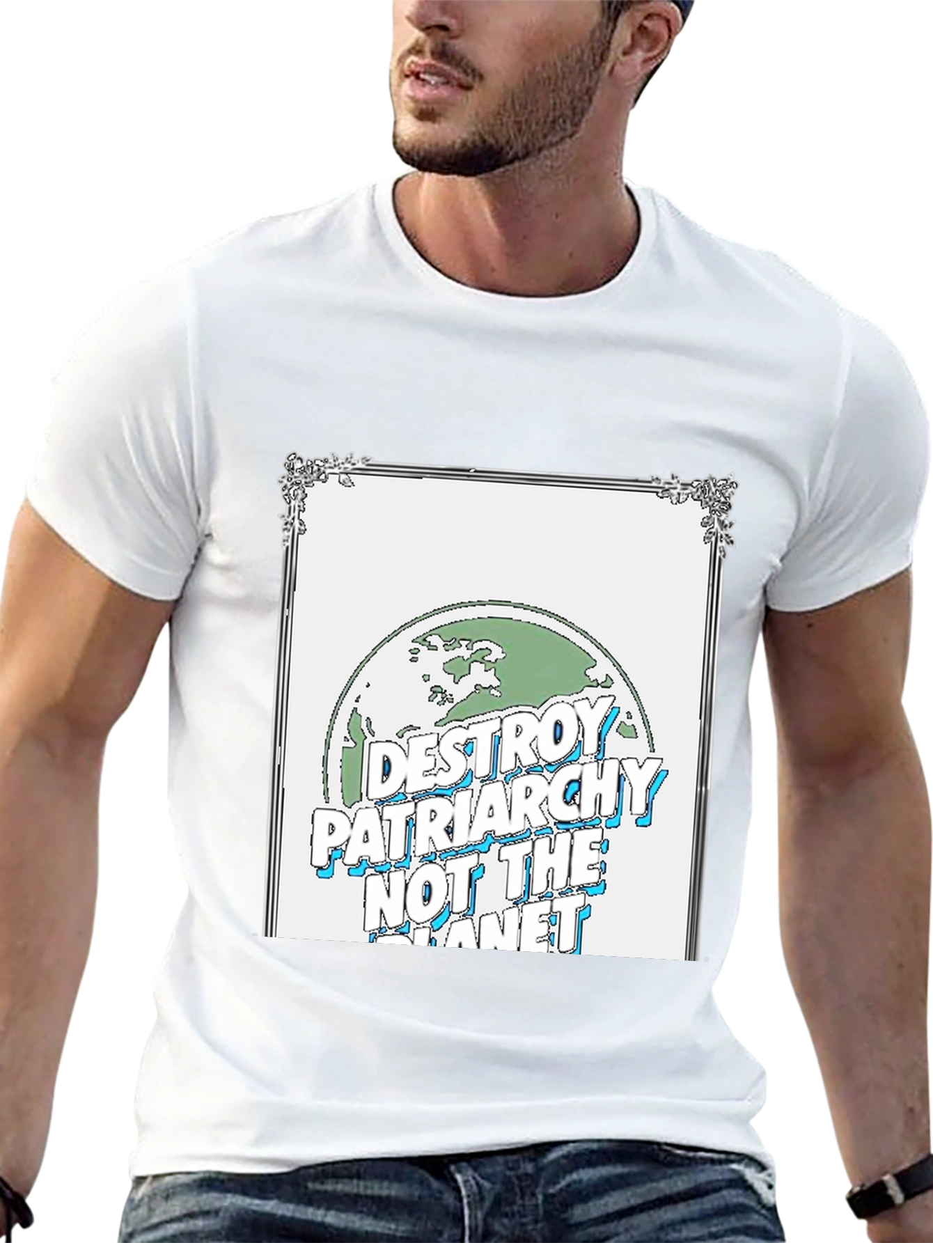 Destroy Patriarchy Earth Graphic T-Shirt