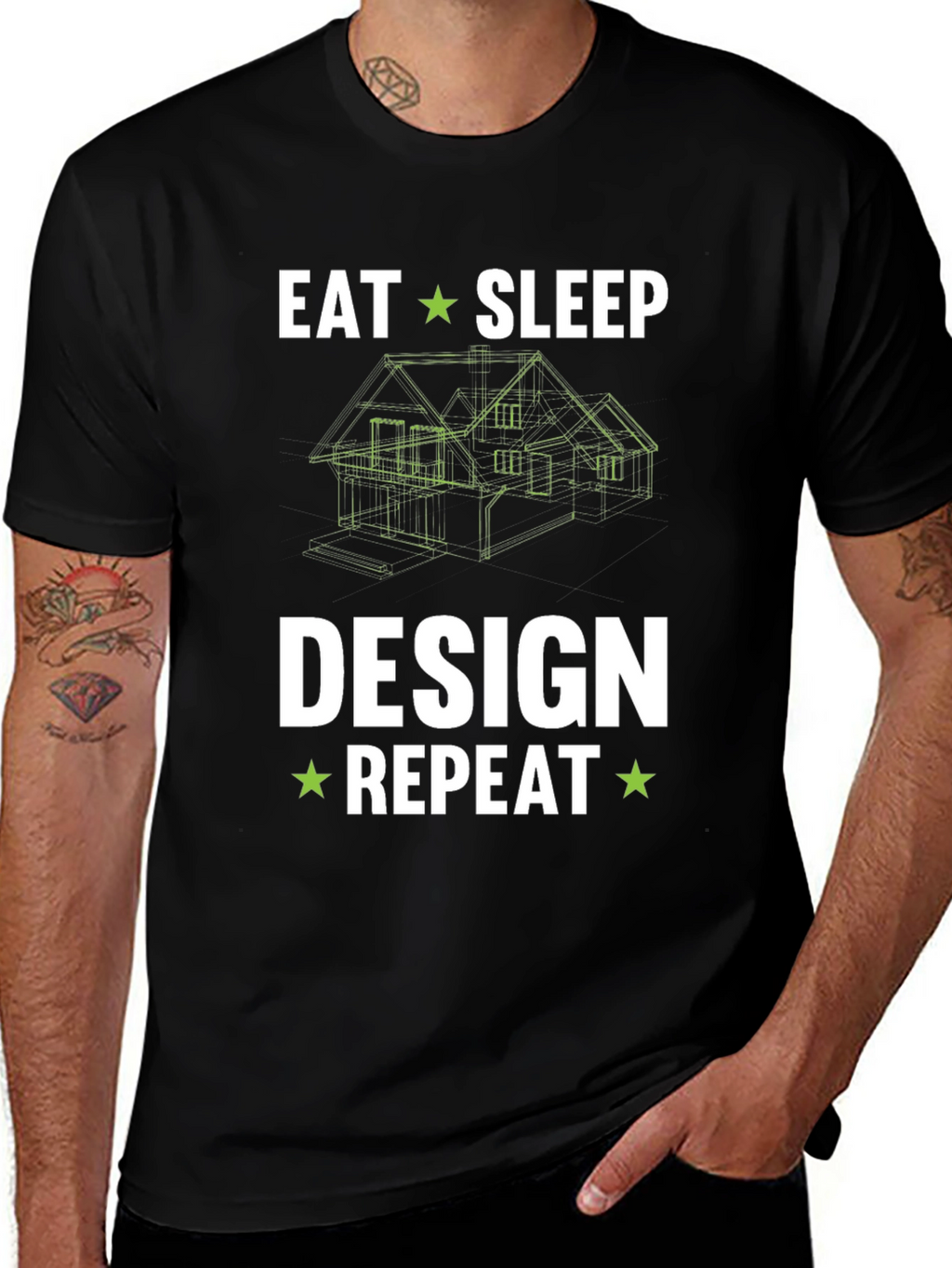 Eat Sleep Design Repeat Graphic Tee