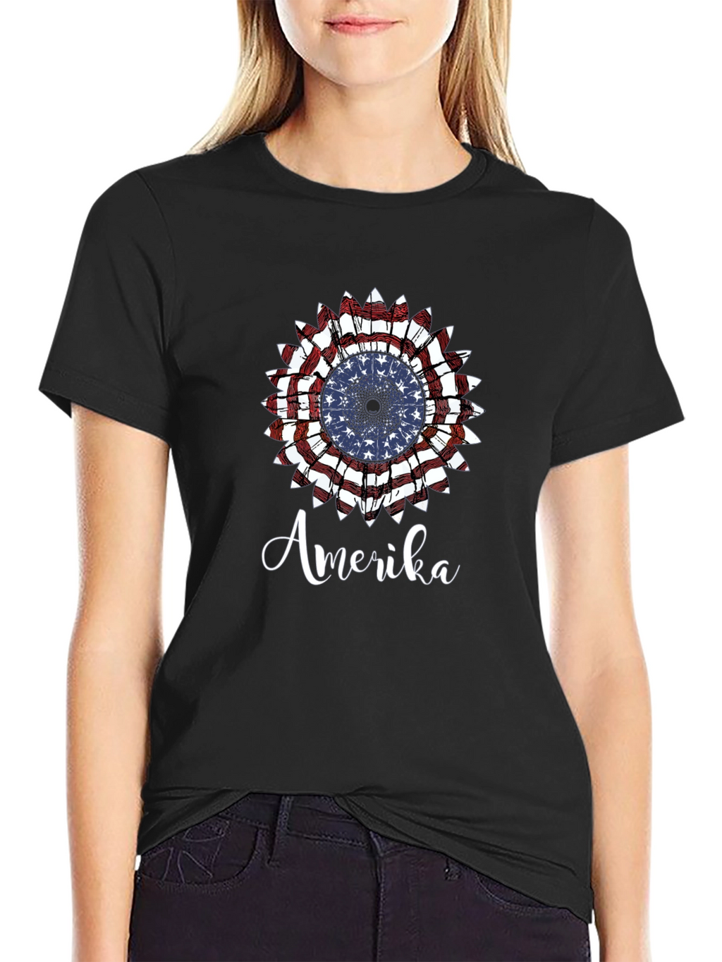 Amerika Patriotic Graphic T-Shirt