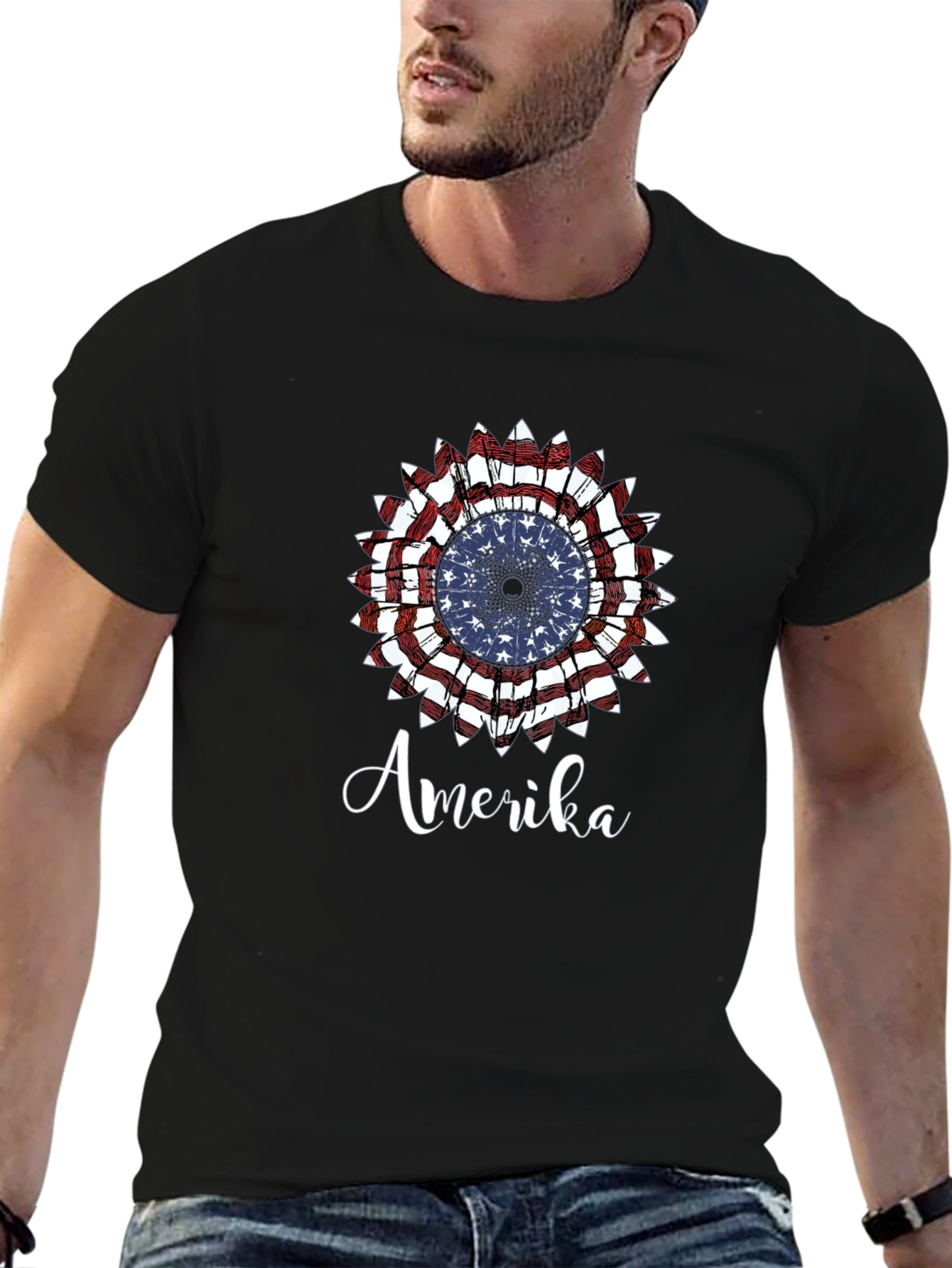 Amerika Patriotic Graphic T-Shirt