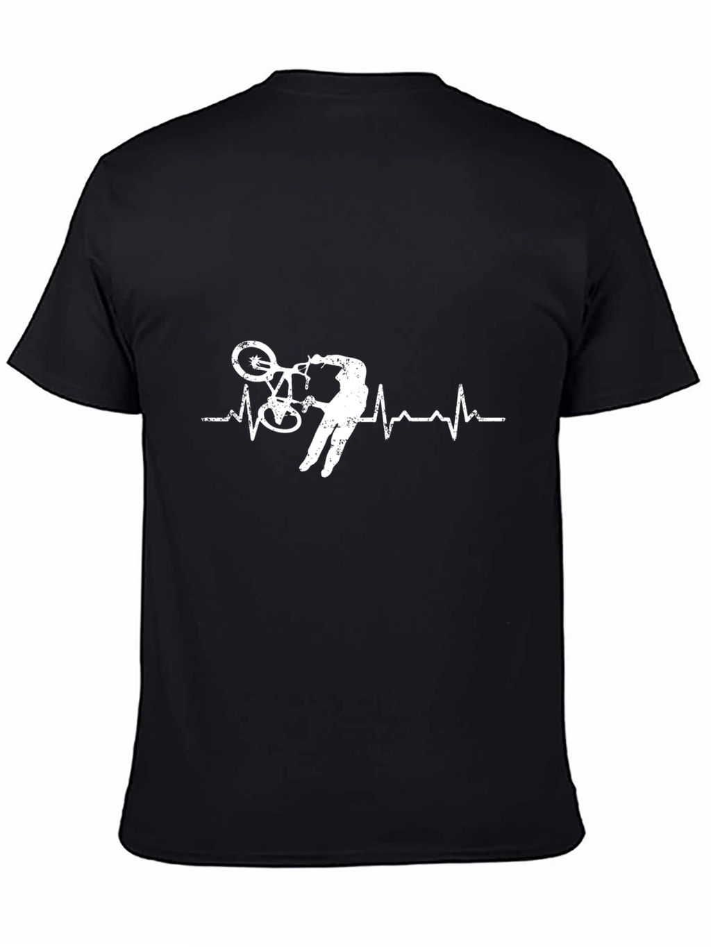 BMX Heartbeat Black T-Shirt - Cycling Life