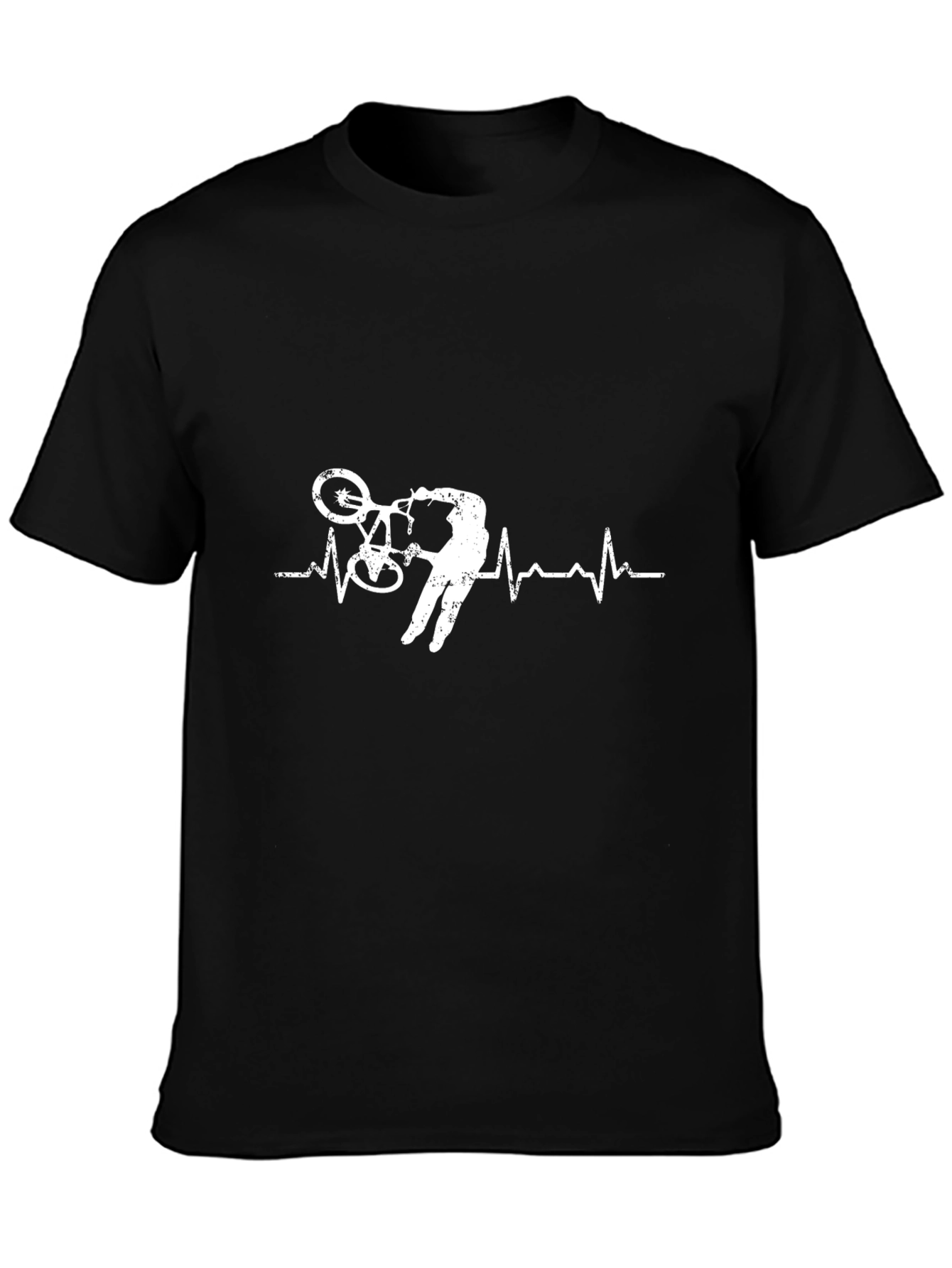 BMX Heartbeat Black T-Shirt - Cycling Life