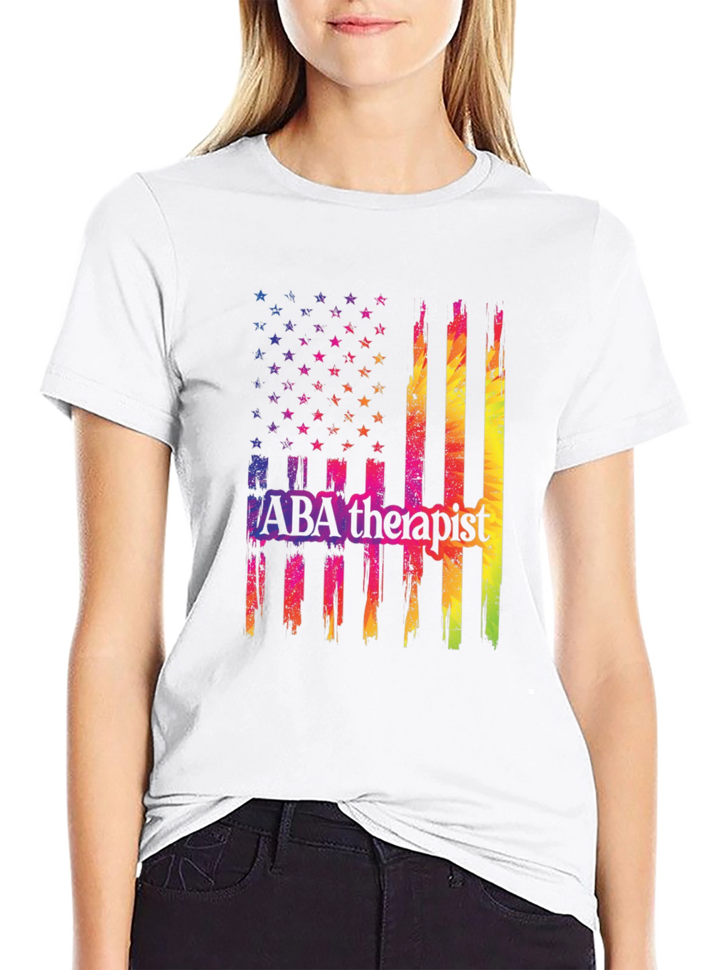 ABA Therapist American Flag T-Shirt