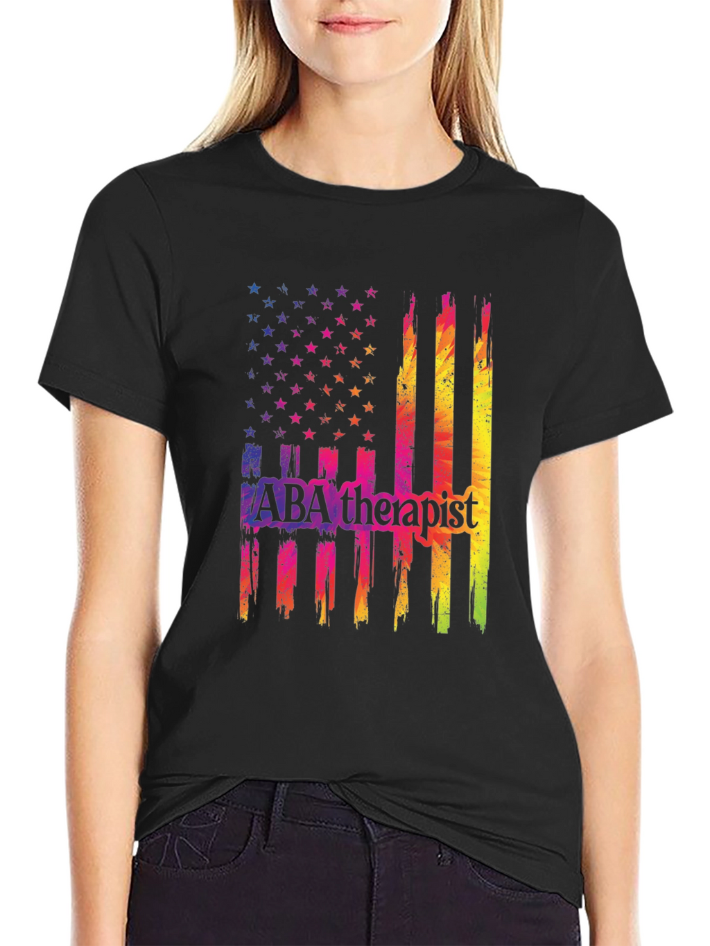 ABA Therapist American Flag T-Shirt