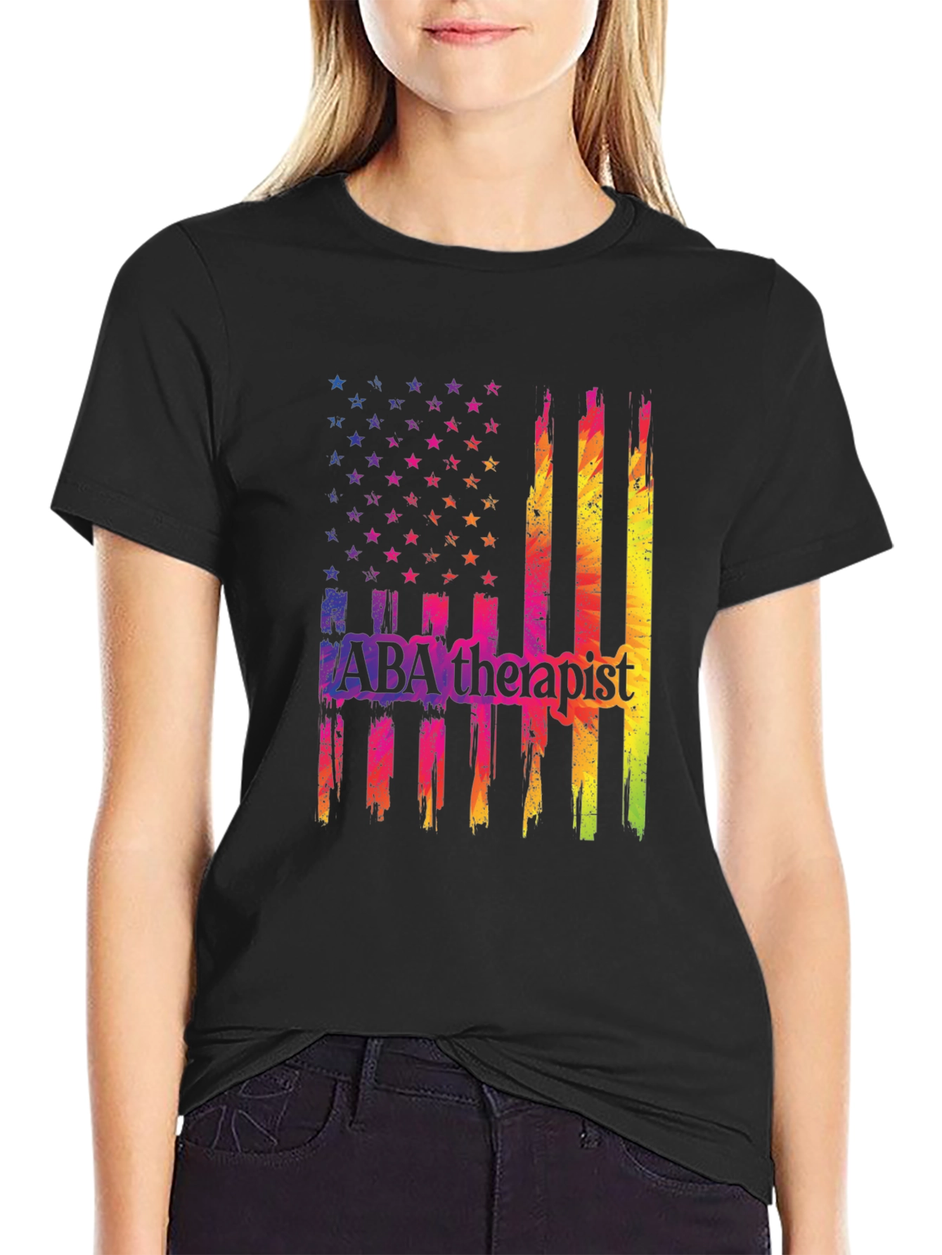 ABA Therapist American Flag T-Shirt