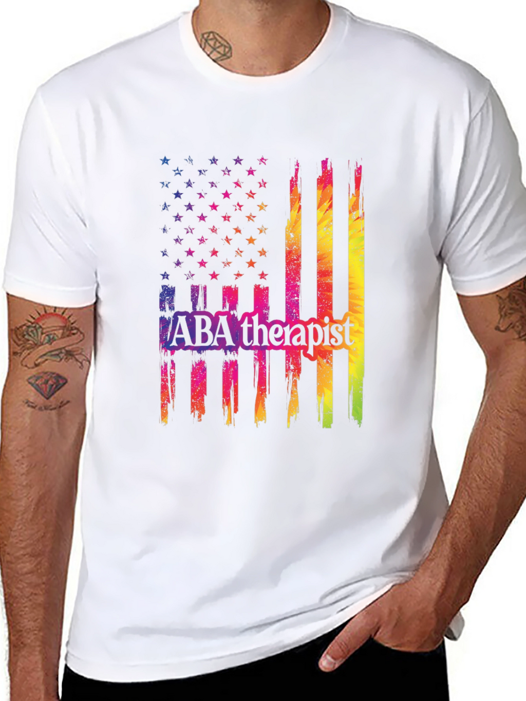 ABA Therapist American Flag T-Shirt