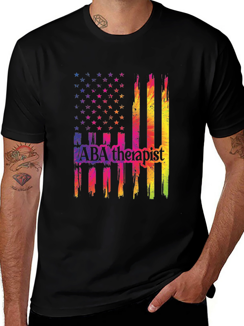 ABA Therapist American Flag T-Shirt