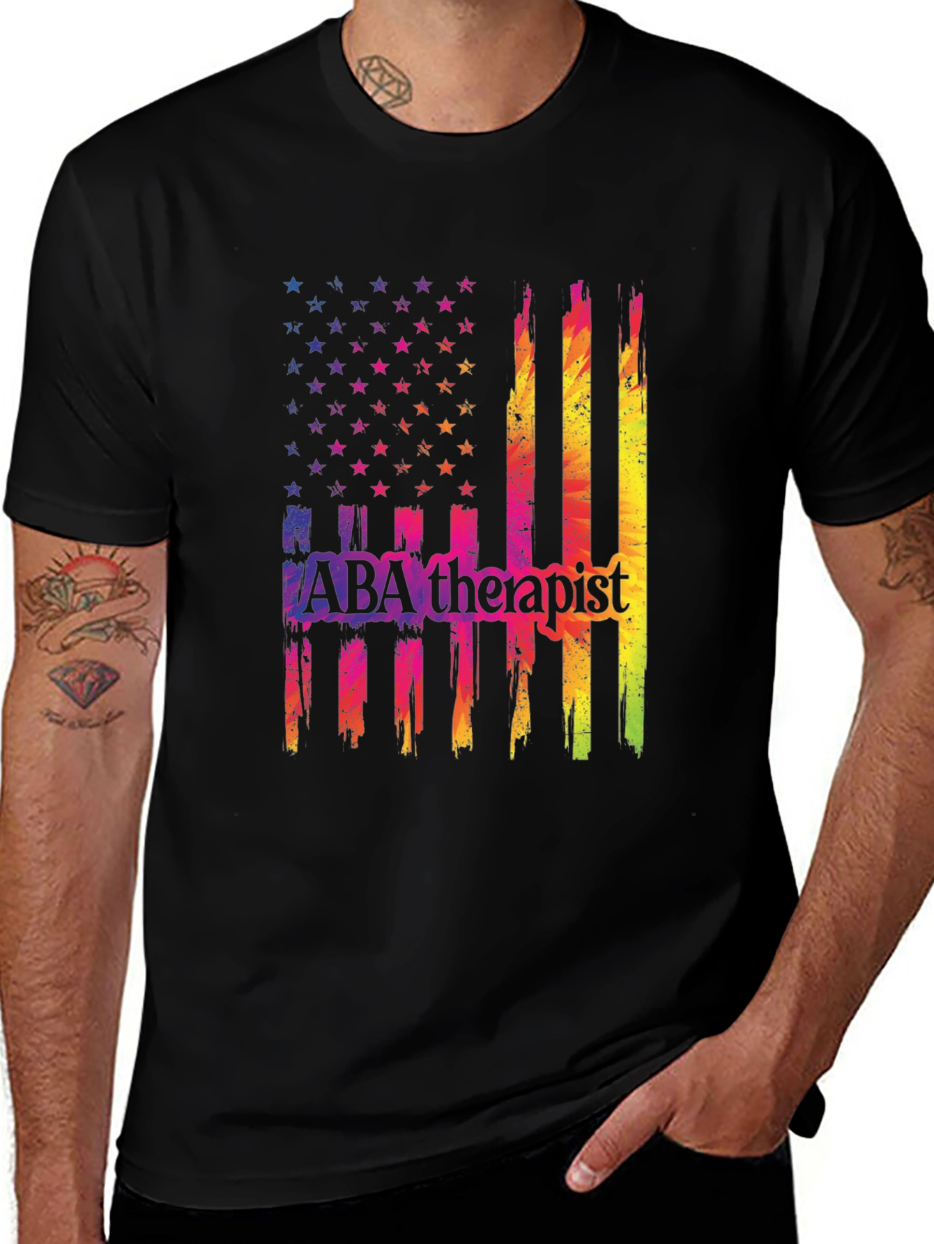 ABA Therapist American Flag T-Shirt
