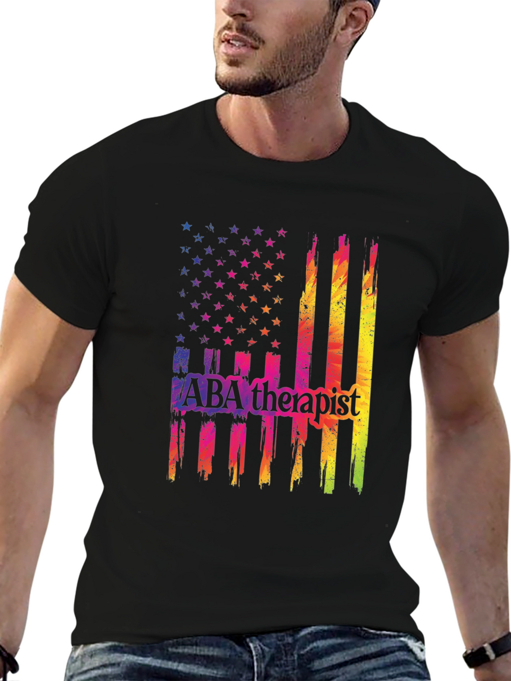 ABA Therapist American Flag T-Shirt